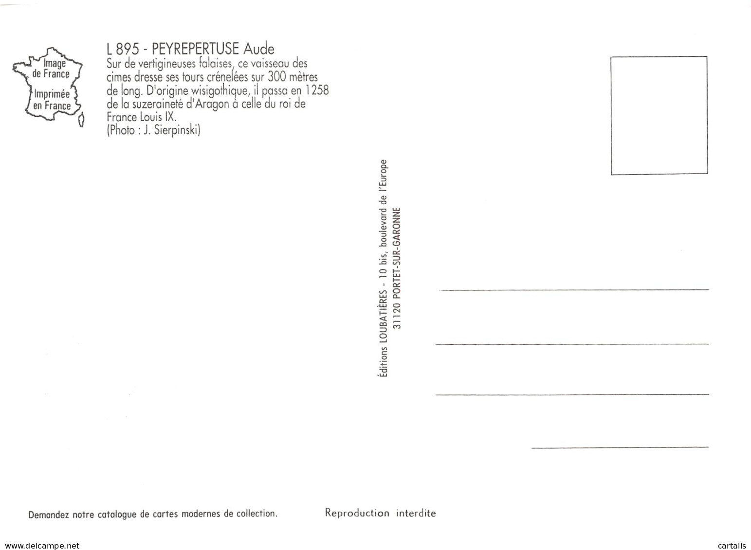 11-PEYREPERTUSE-N° 4423-B/0031 - Andere & Zonder Classificatie