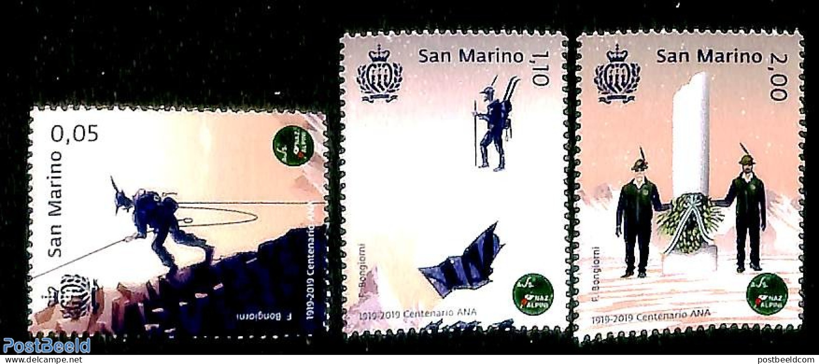 San Marino 2019 Alpine Club 3v, Mint NH, Sport - Mountains & Mountain Climbing - Nuevos