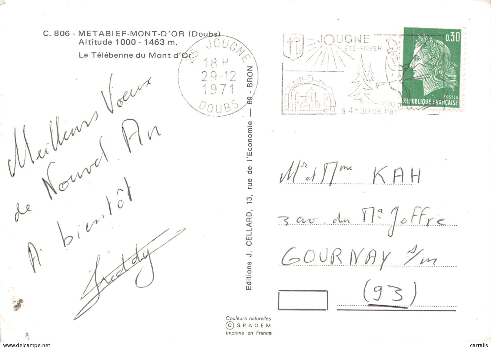 25-METABIEF MONT D OR-N° 4423-A/0387 - Other & Unclassified