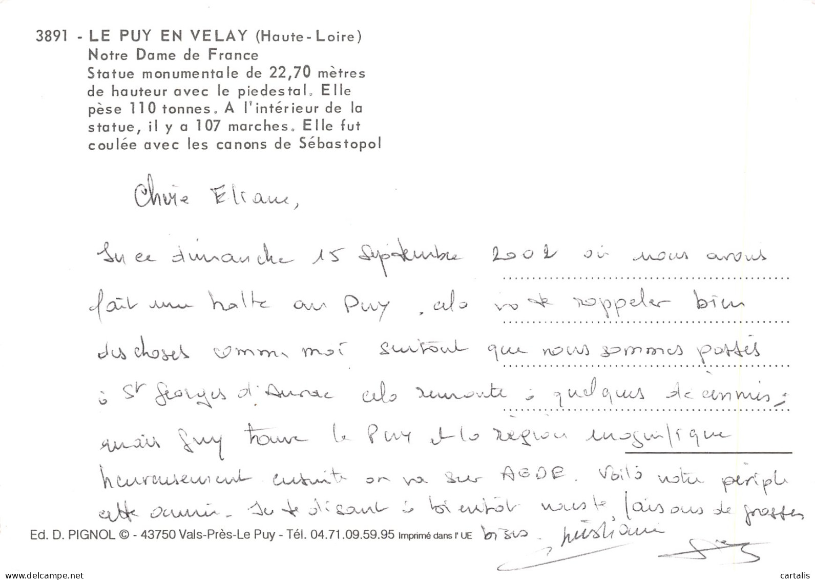 43-LE PUY EN VELAY-N° 4423-A/0257 - Le Puy En Velay