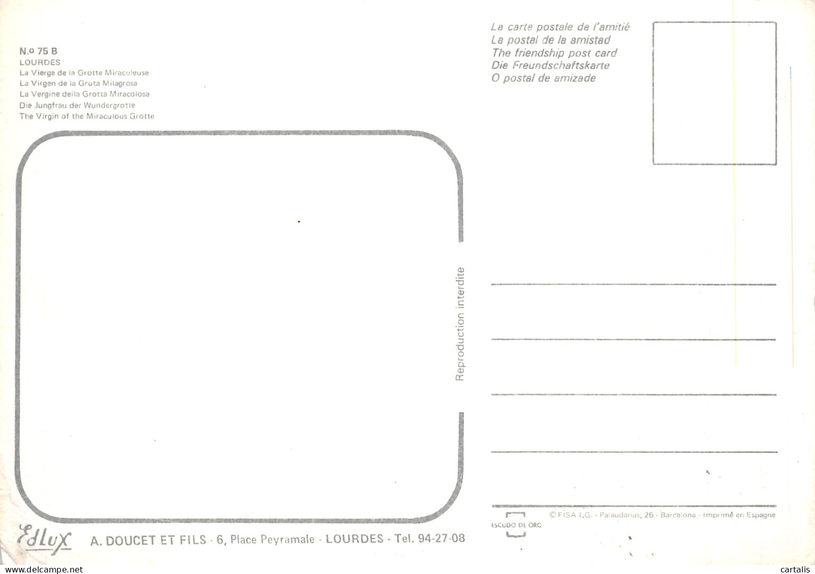 65-LOURDES-N° 4423-A/0259 - Lourdes