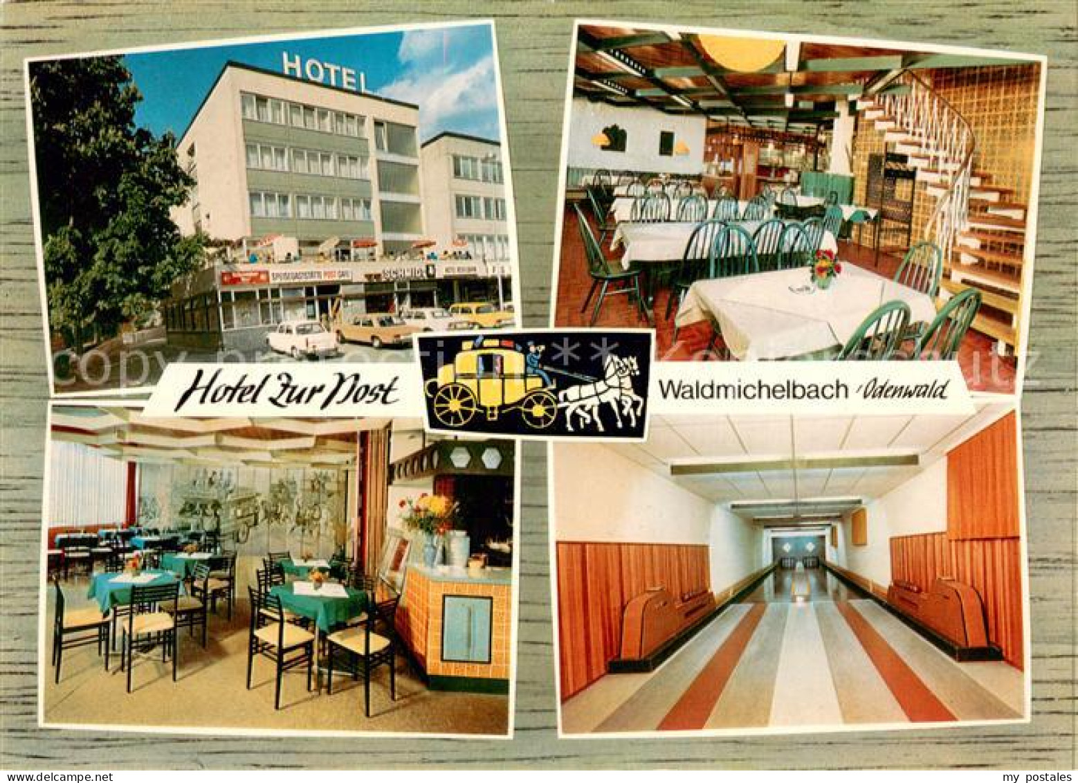 73725979 Waldmichelbach Hotel Zur Post Restaurant Cafe Kegelbahn Postkutsche Wal - Altri & Non Classificati