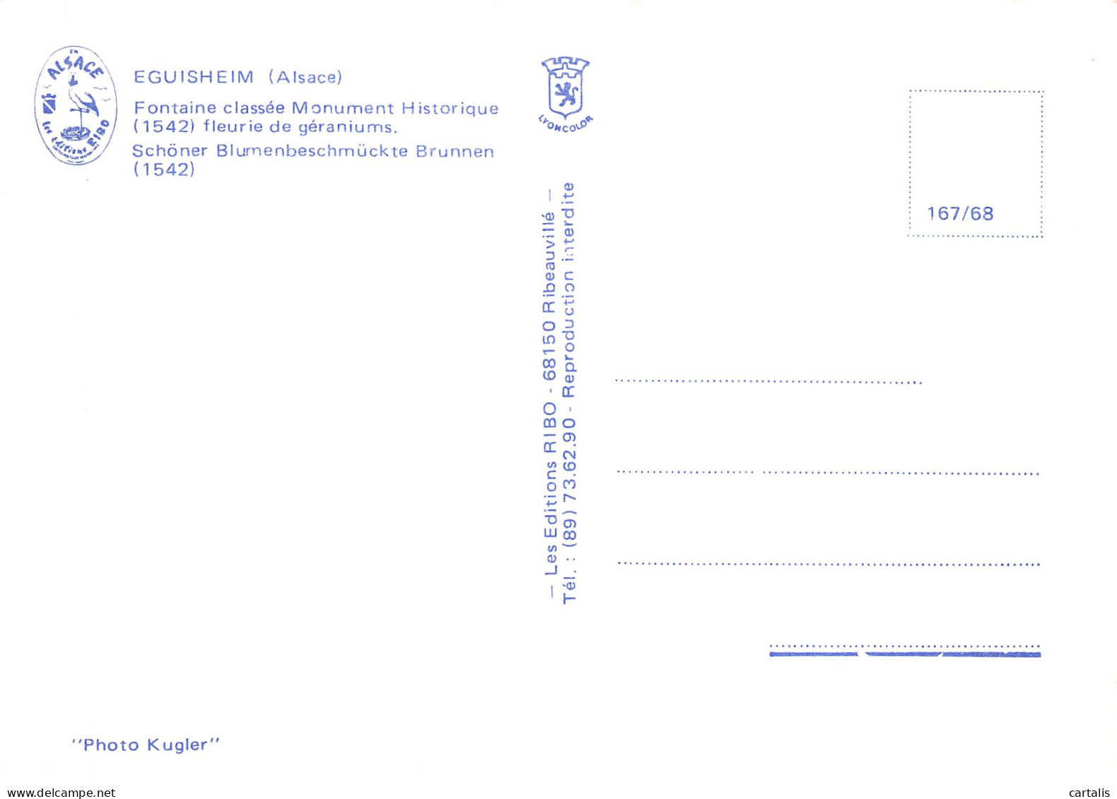 68-EGUISHEIM-N° 4422-D/0287 - Other & Unclassified