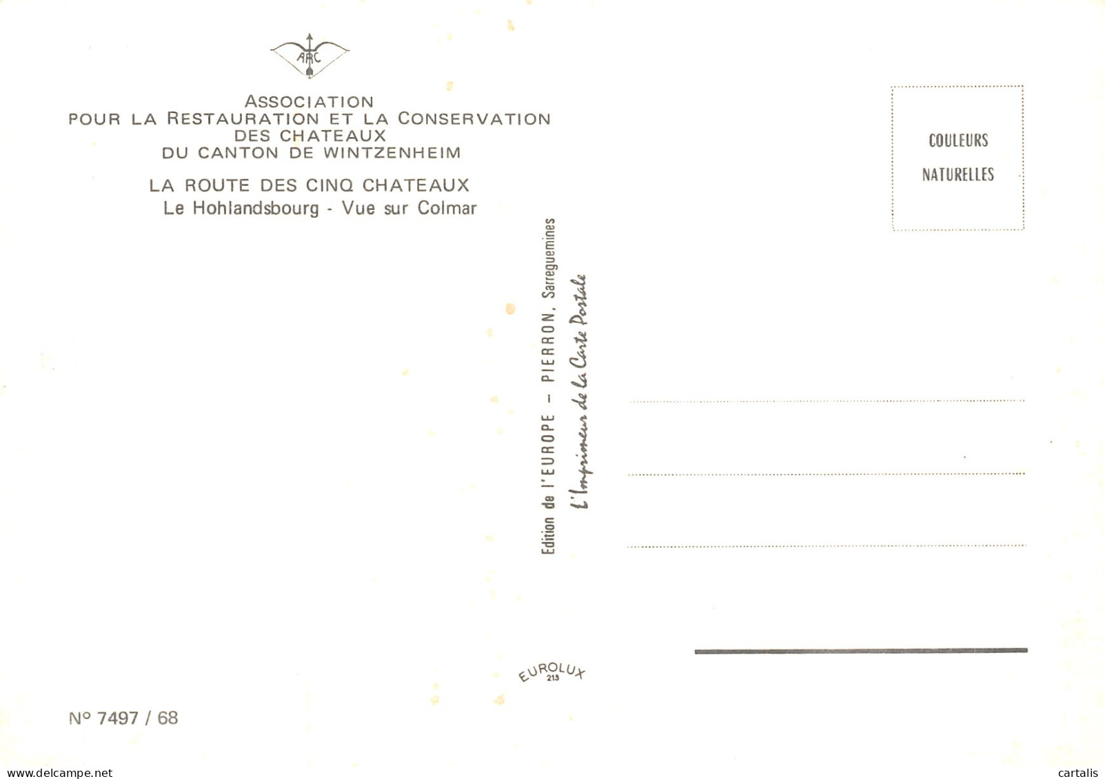 68-LE HOHLANDSBOURG COLMAR-N° 4422-D/0277 - Sonstige & Ohne Zuordnung