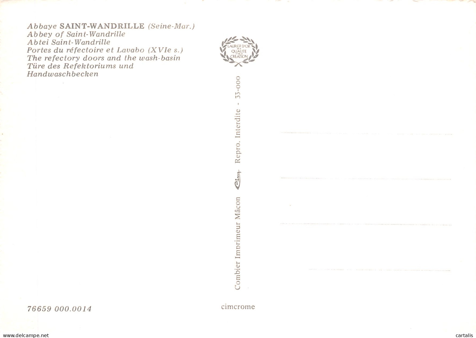 76-SAINT WANDRILLE ABBAYE-N° 4422-D/0265 - Other & Unclassified