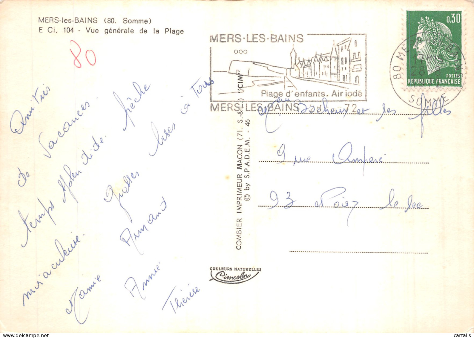 80-MERS LES BAINS-N° 4422-D/0245 - Mers Les Bains