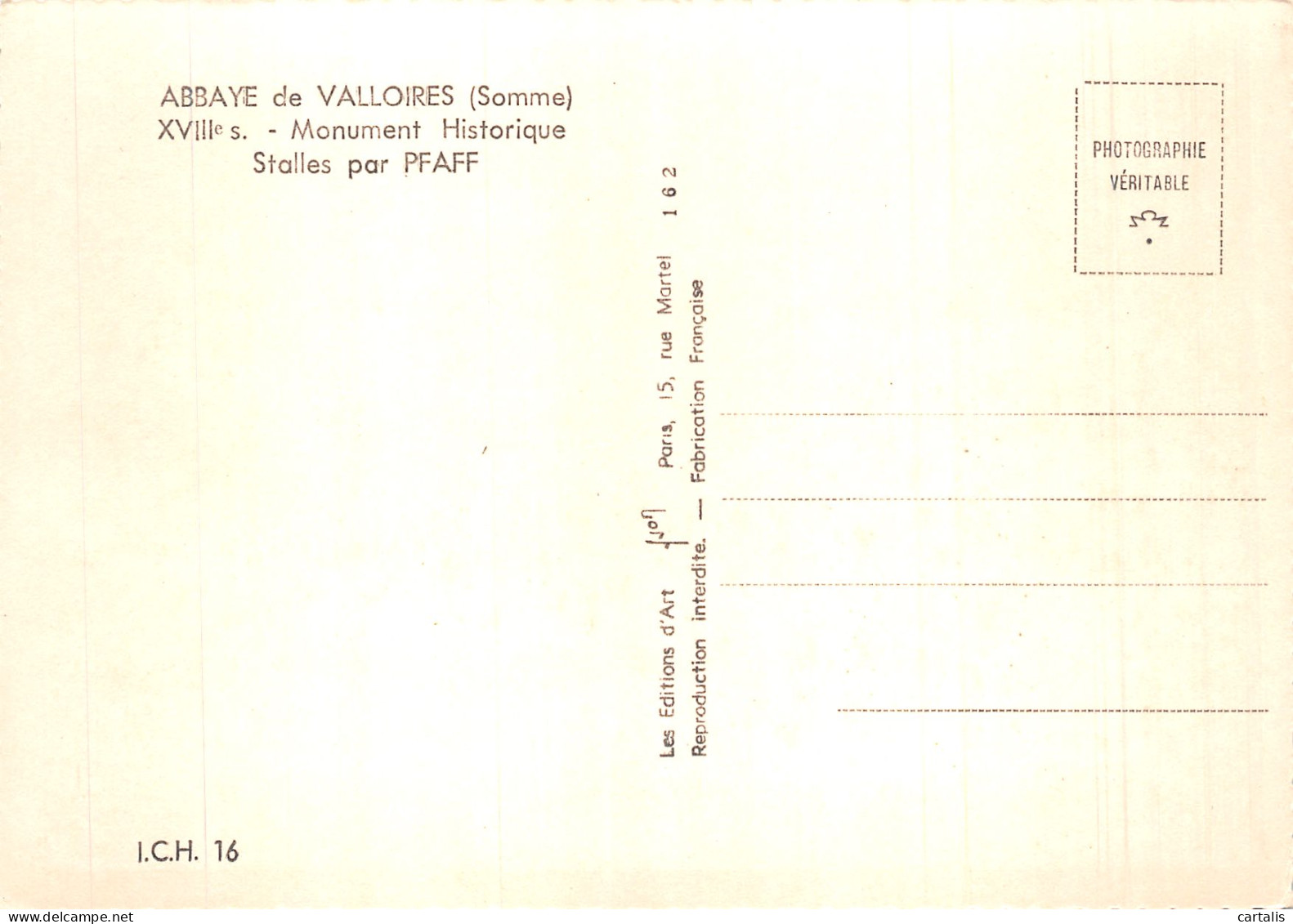 80-VALLOIRES ABBAYE-N° 4422-C/0375 - Other & Unclassified