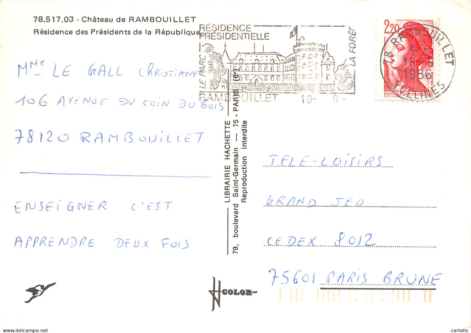 78-RAMBOUILLET LE CHATEAU-N° 4423-D/0017 - Rambouillet