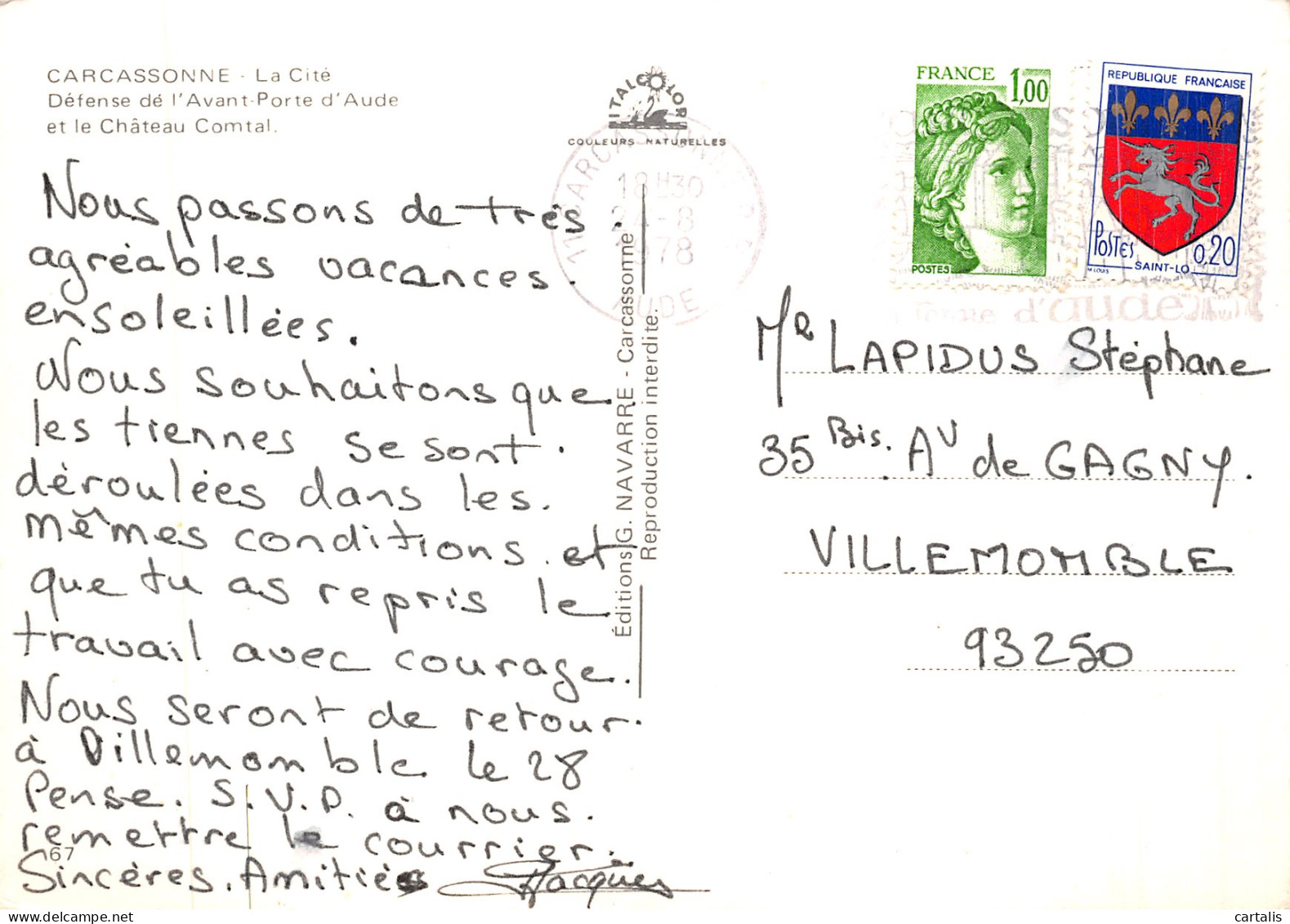 11-CARCASSONNE-N° 4423-C/0087 - Carcassonne