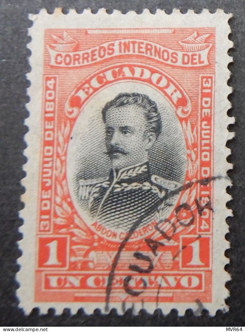Ecuador 1904 (1a) The 100th An.  Of The Birth Of Abdon Calderon - Ecuador