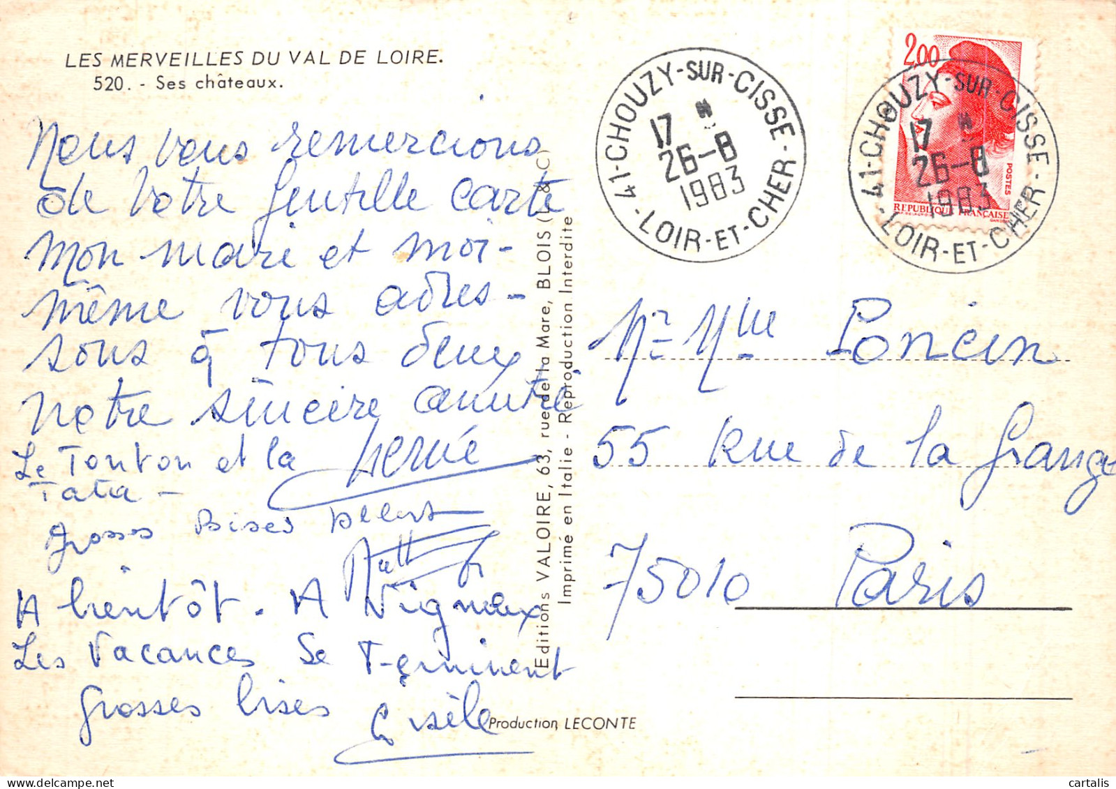 41-VAL DE LOIRE CHATEAUX-N° 4423-B/0287 - Andere & Zonder Classificatie