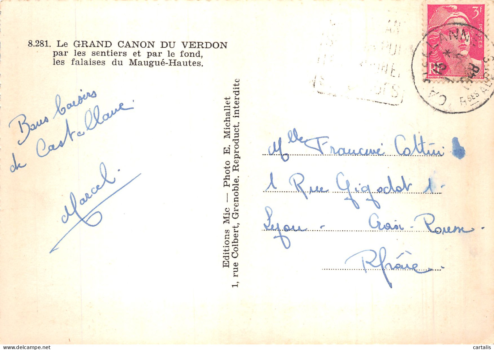 04-LE GRAND CANON DU VERDON-N° 4424-B/0285 - Sonstige & Ohne Zuordnung