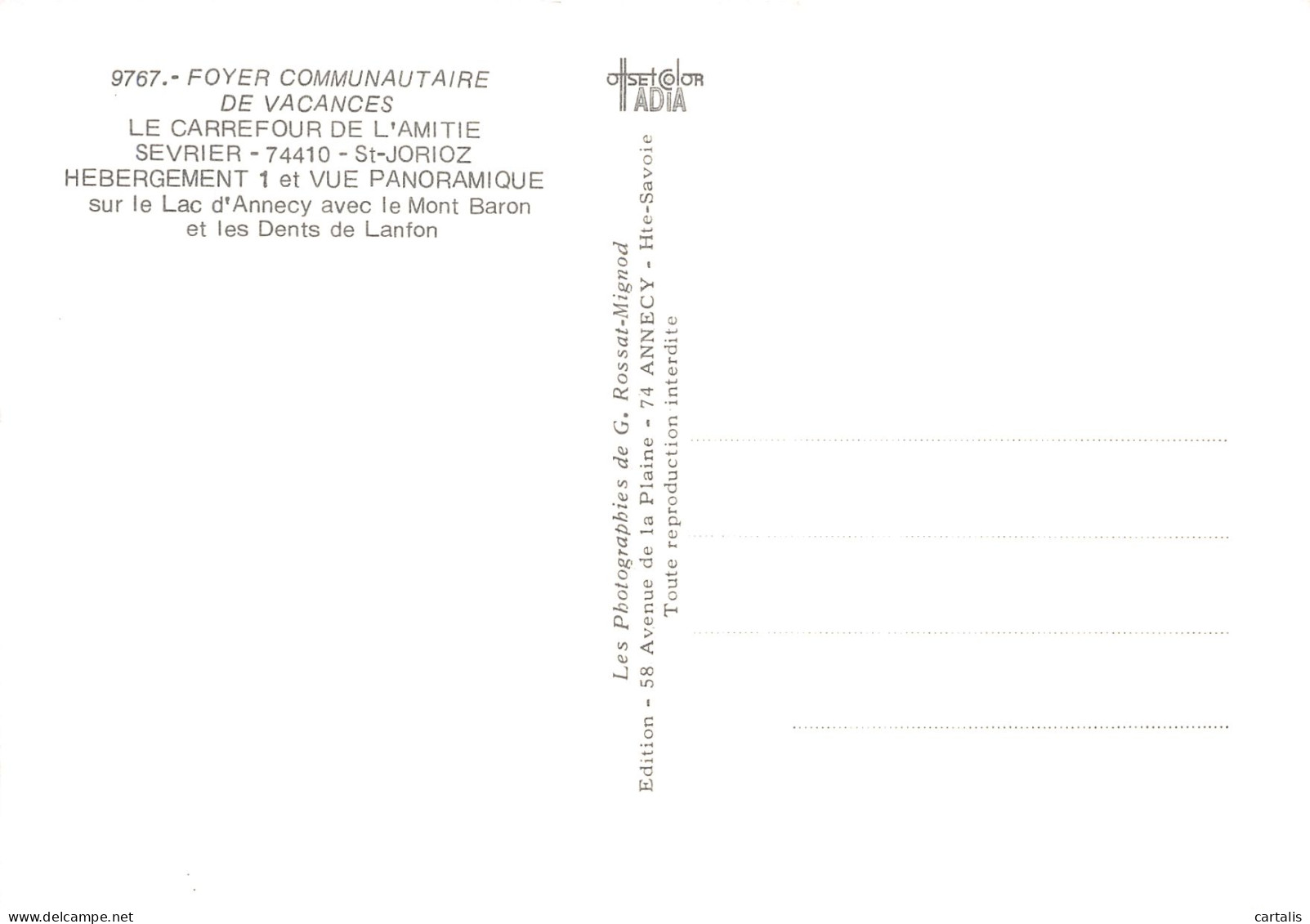 74-SAINT JORIOZ-N° 4424-B/0203 - Autres & Non Classés