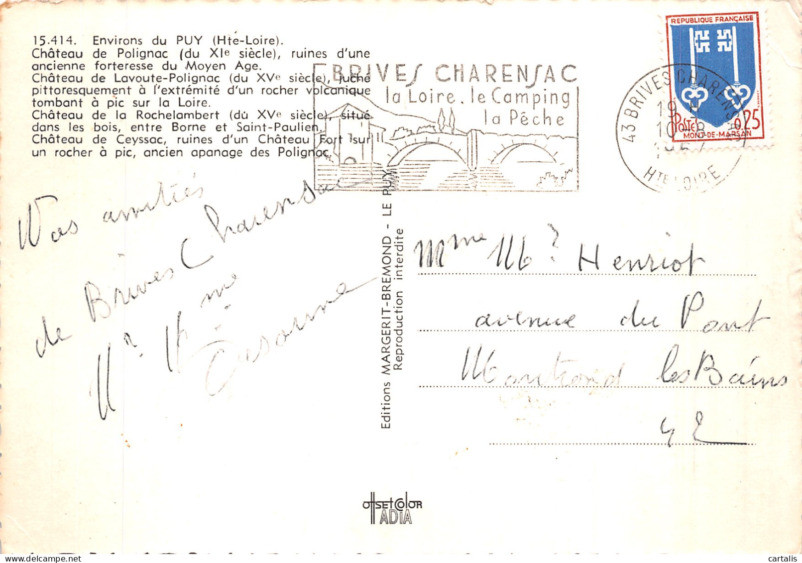 43-POLIGNAC LE CHATEAU-N° 4424-B/0123 - Altri & Non Classificati