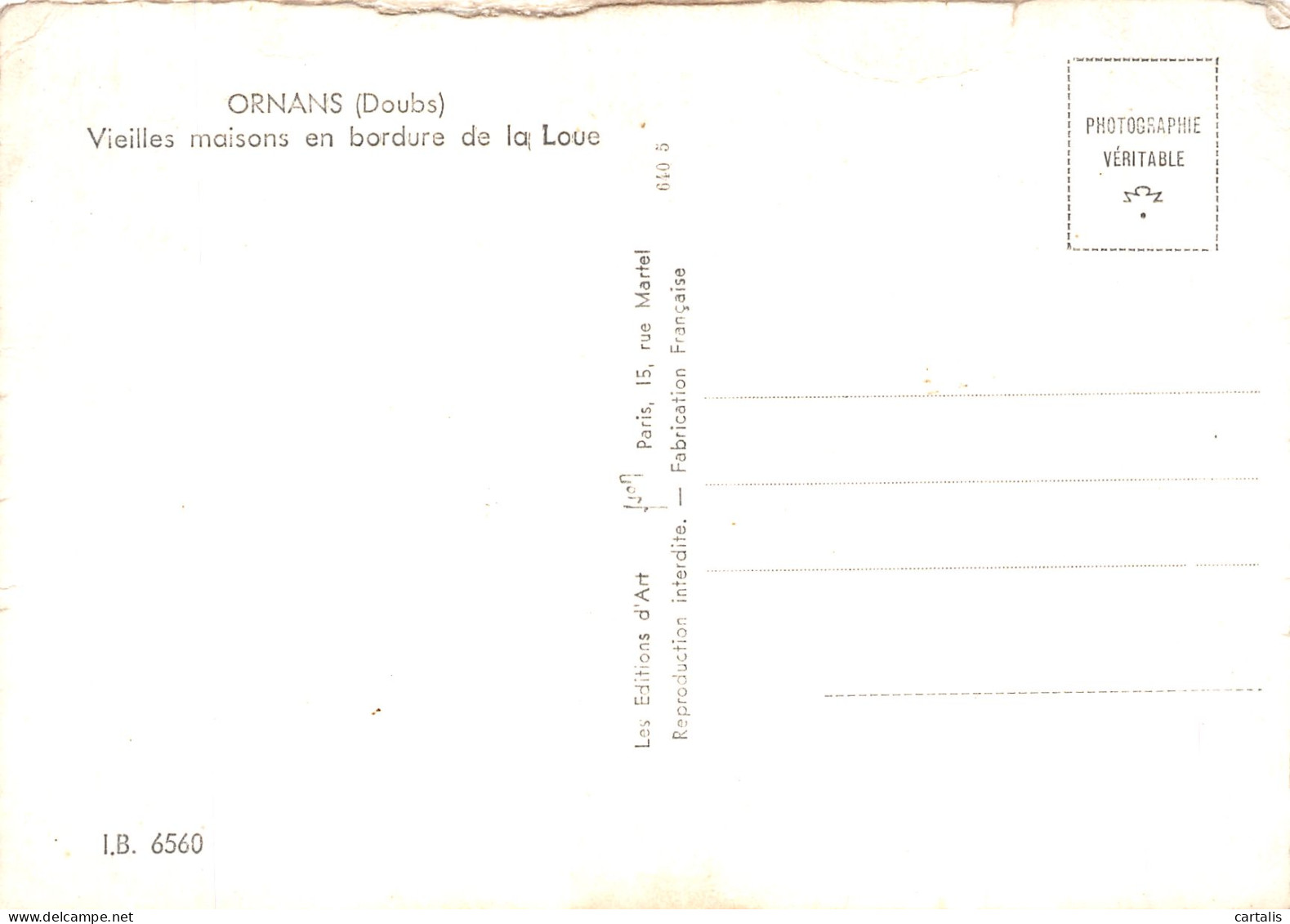 25-ORNANS-N° 4424-B/0135 - Other & Unclassified