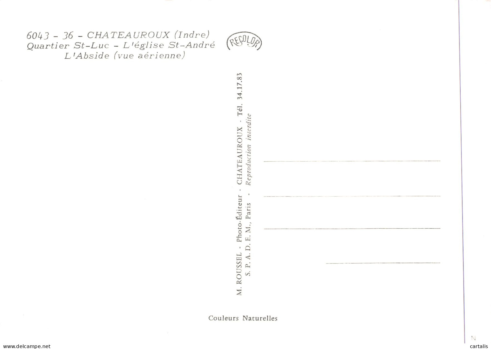 36-CHATEAUROUX-N° 4424-B/0079 - Chateauroux