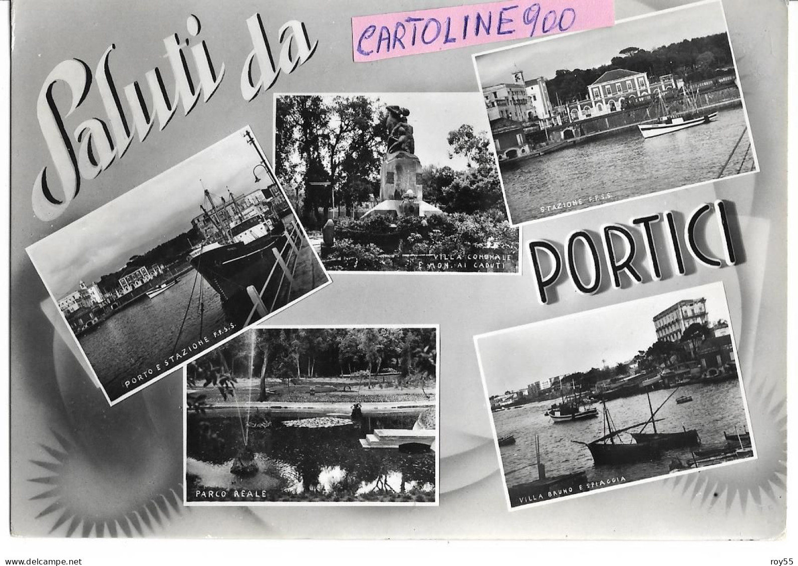 Campania-portici Vedute Vedutine Di Portici Saluti Da Portici Fine Anni 50 - Portici