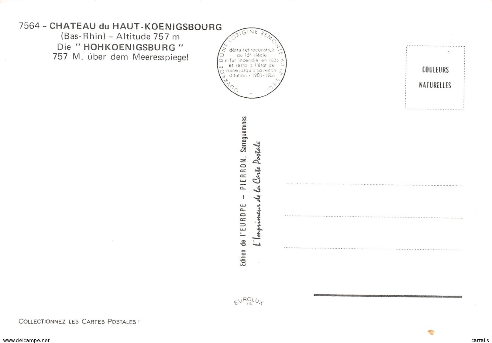 67-HAUT KOENIGSBOURG LE CHATEAU-N° 4425-A/0089 - Otros & Sin Clasificación