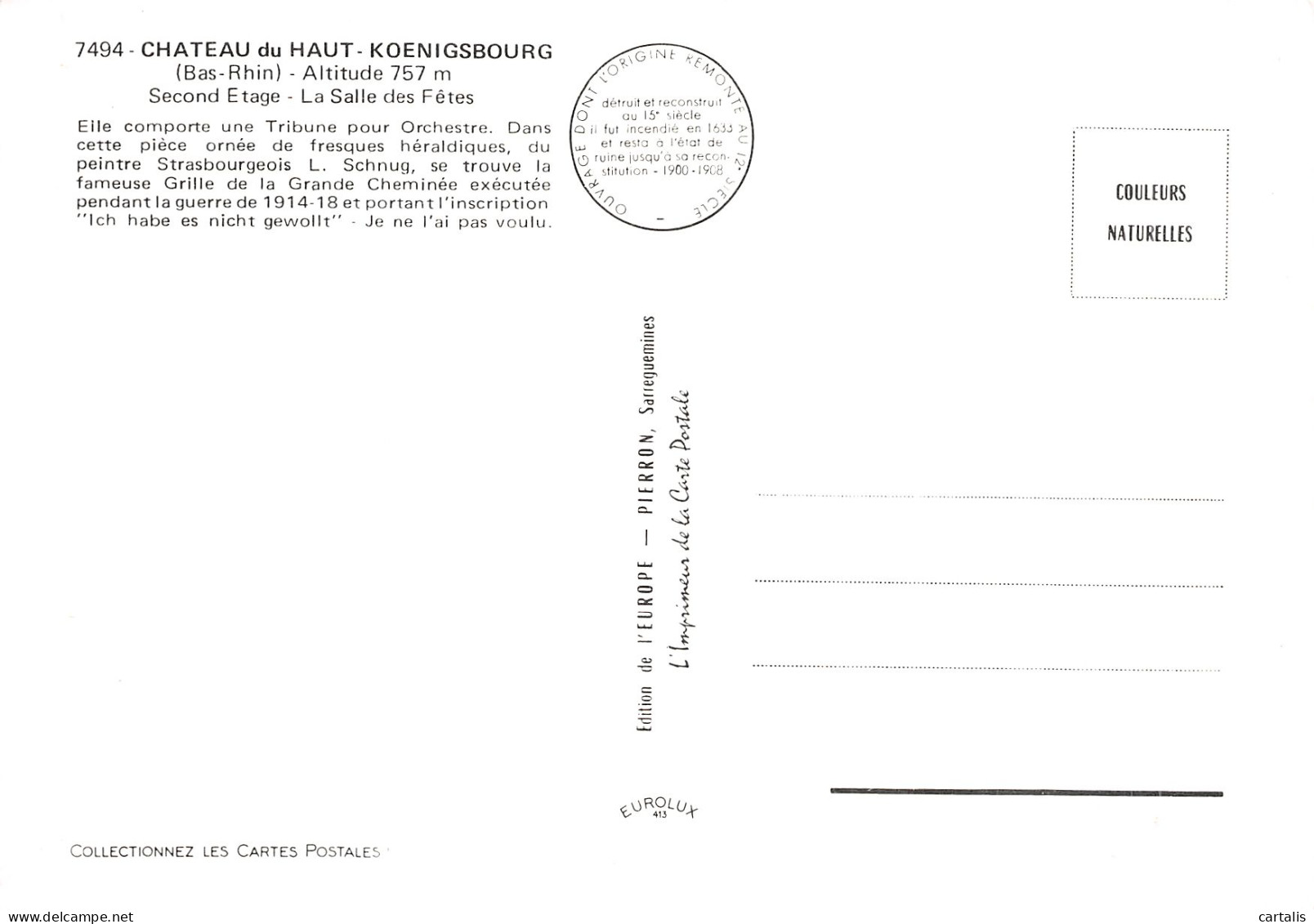 67-HAUT KOENIGSBOURG LE CHATEAU-N° 4425-A/0087 - Otros & Sin Clasificación