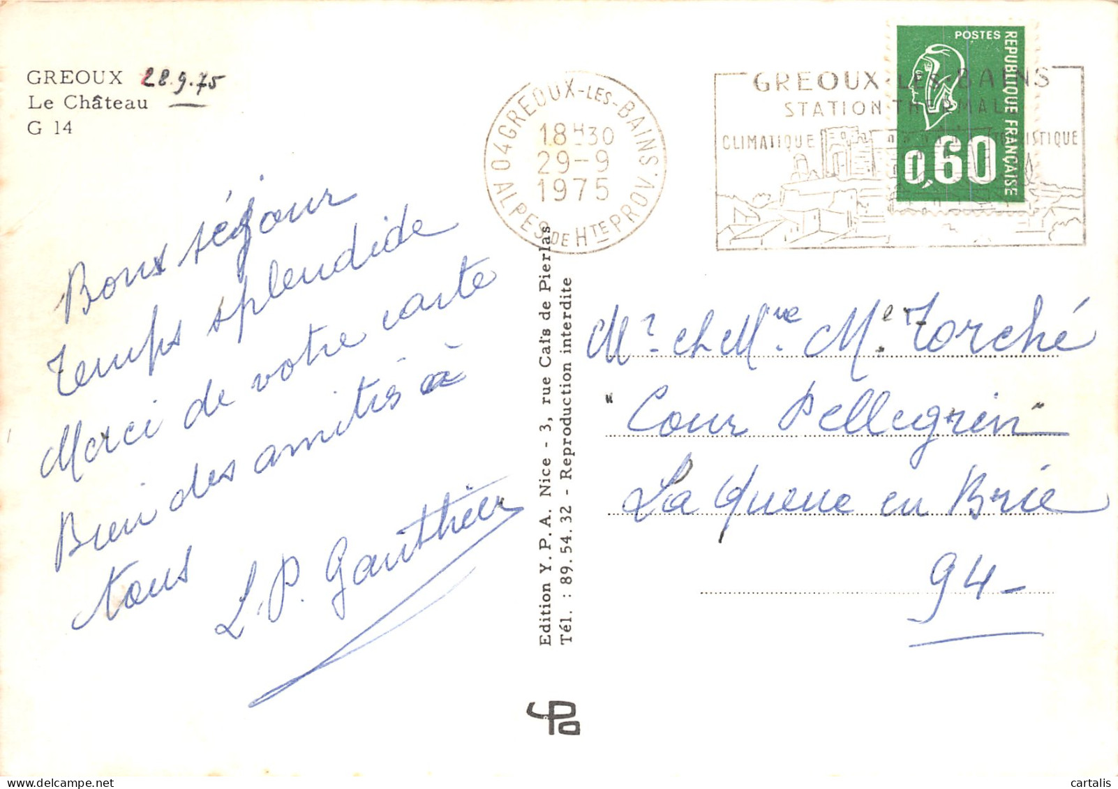 04-GREOUX LE CHATEAU-N° 4425-A/0047 - Sonstige & Ohne Zuordnung