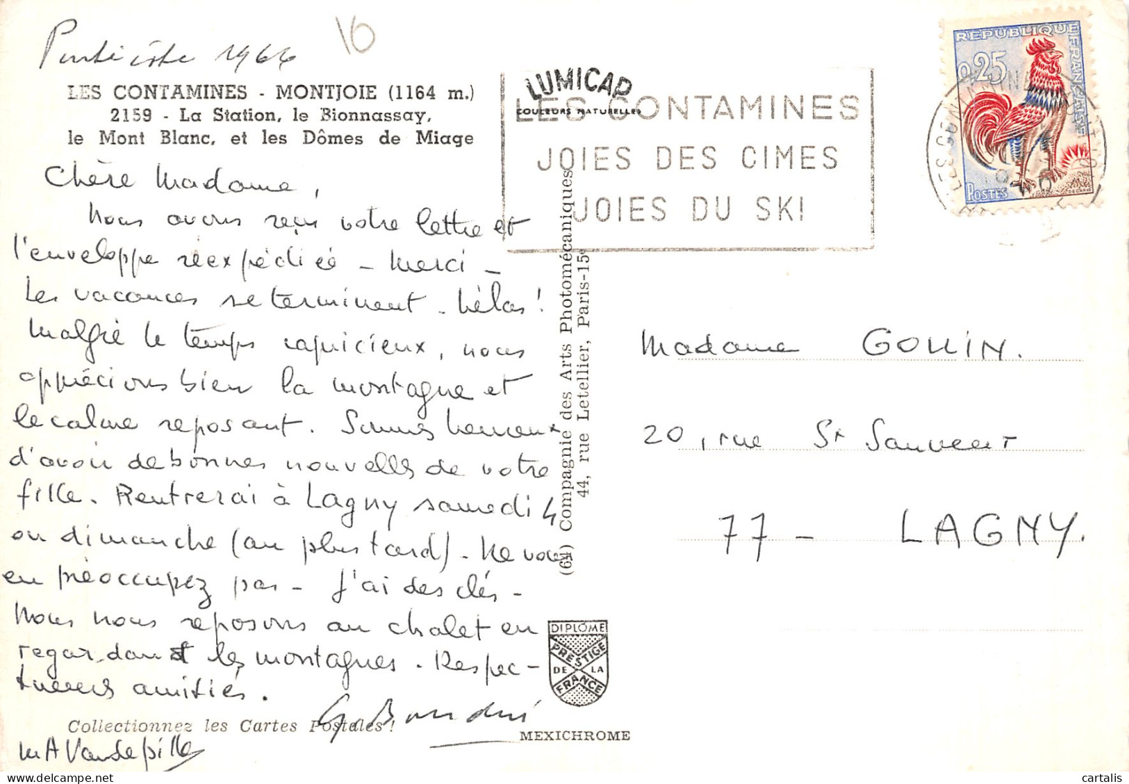 74-LES CONTAMINES MONTJOIE-N° 4424-D/0347 - Les Contamines-Montjoie