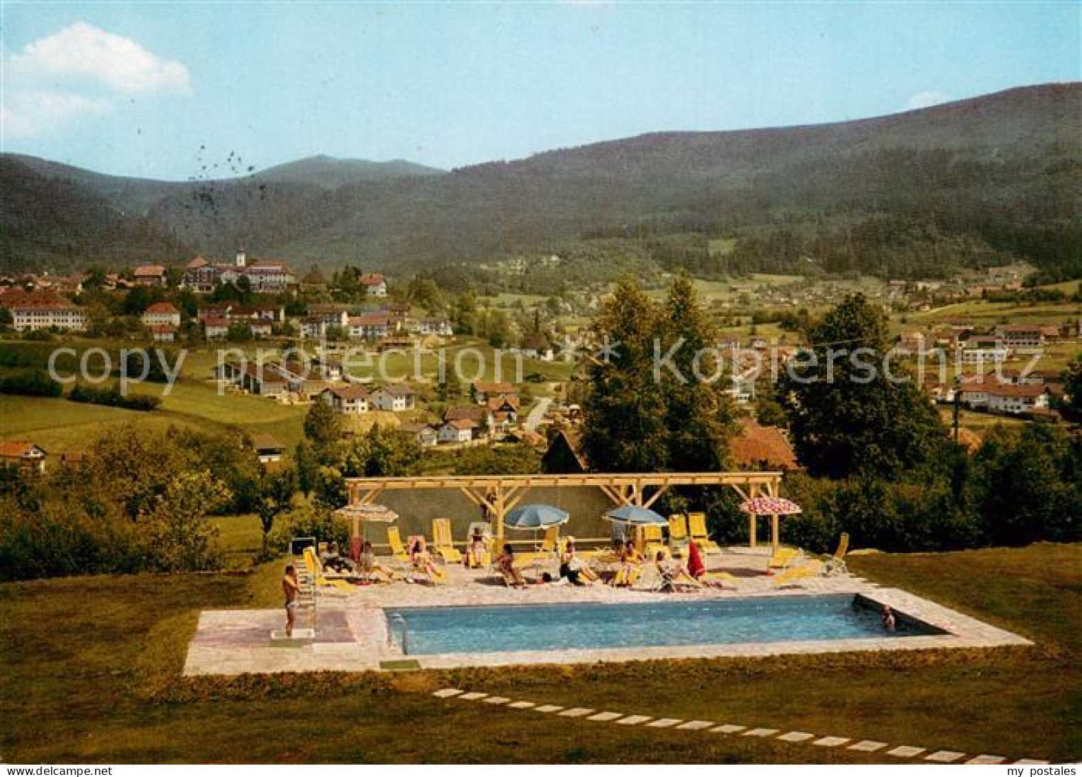 73725917 Bodenmais Hotel Pension Riederin Swimming Pool Panorama Bayerischer Wal - Bodenmais