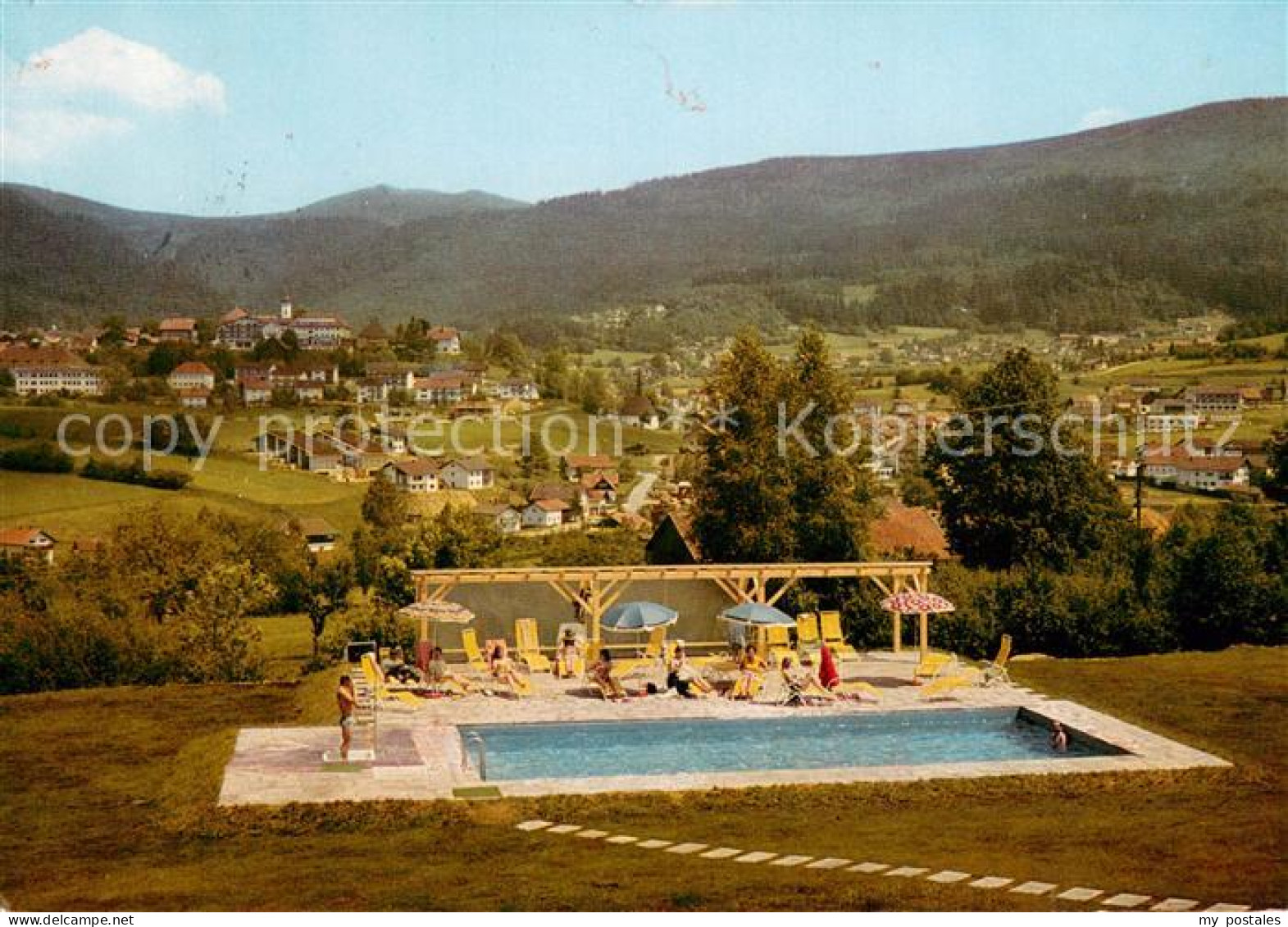 73725916 Bodenmais Hotel Pension Riederin Swimming Pool Panorama Bayerischer Wal - Bodenmais