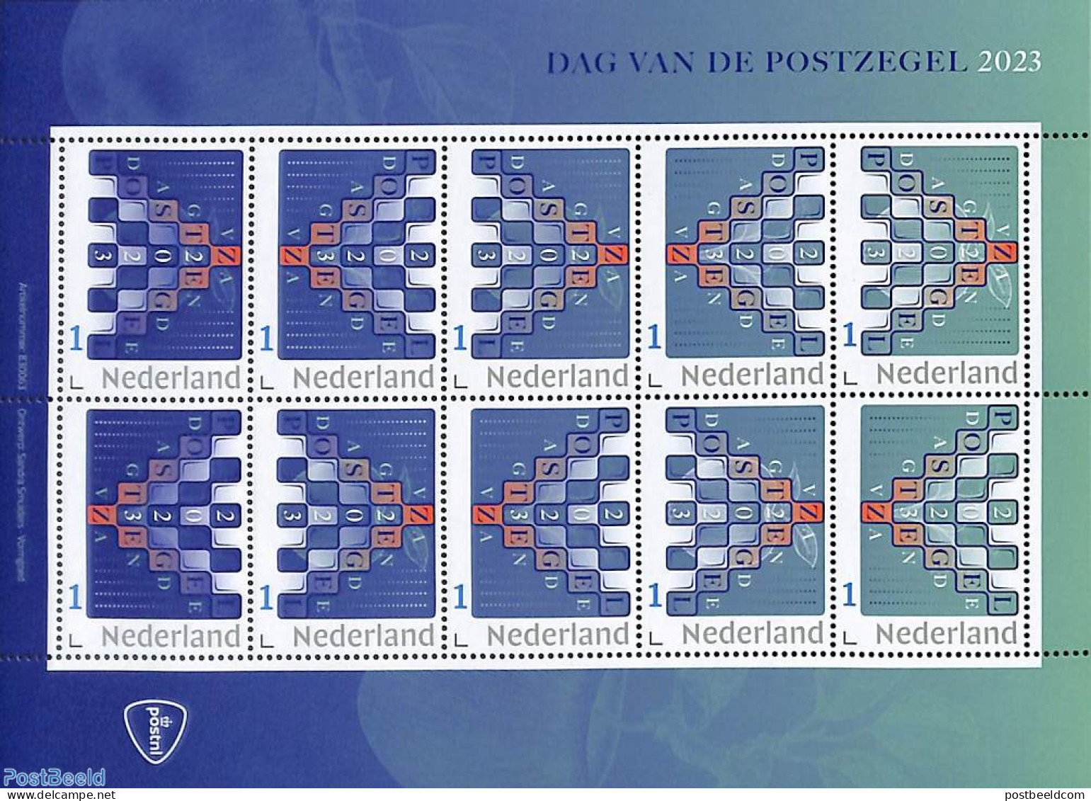 Netherlands - Personal Stamps TNT/PNL 2023 Stamp Day M/s, Mint NH, Stamp Day - Tag Der Briefmarke