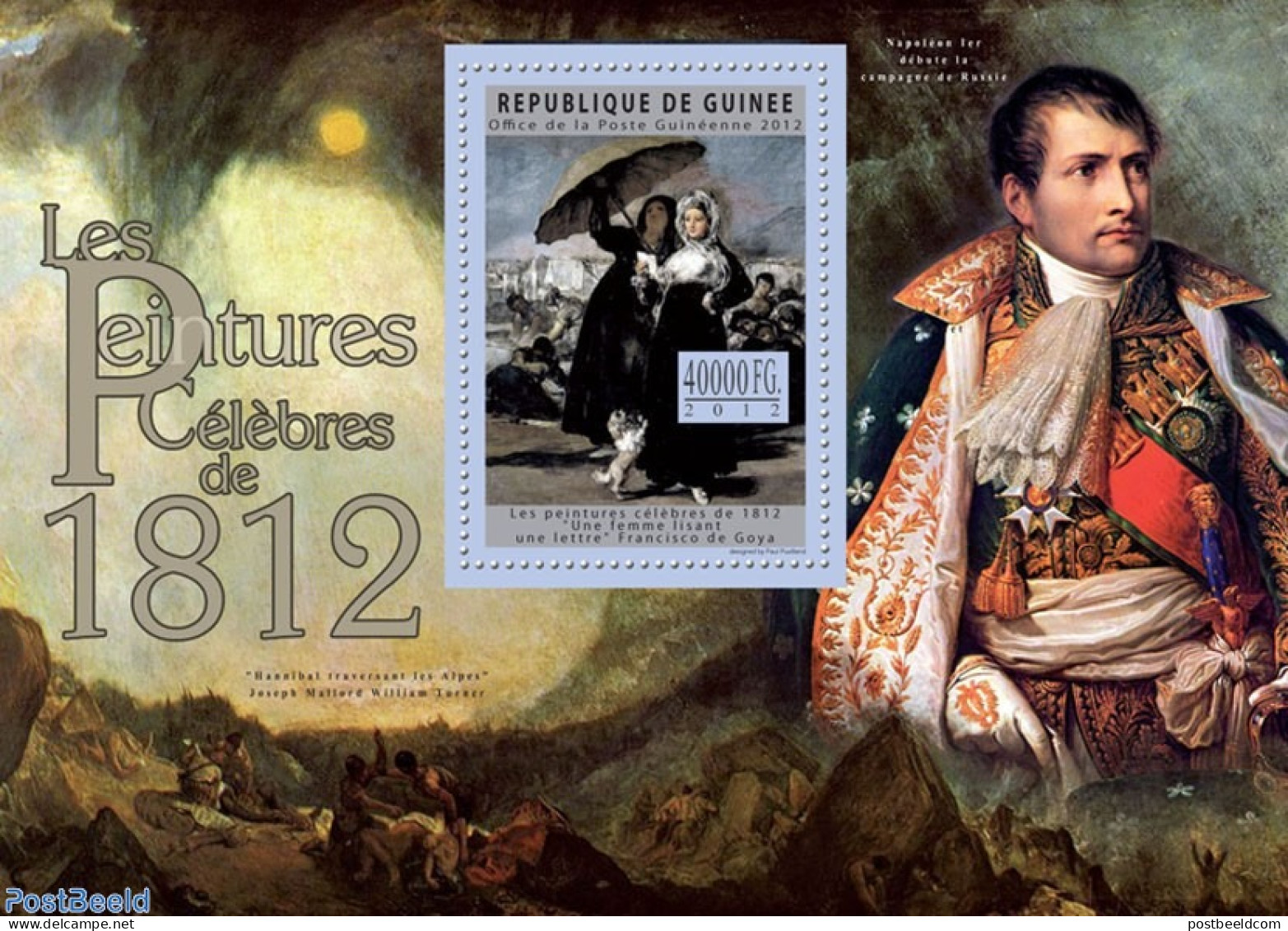 Guinea, Republic 2012 Famous Paintings From 1812, Mint NH, Art - Paintings - Andere & Zonder Classificatie