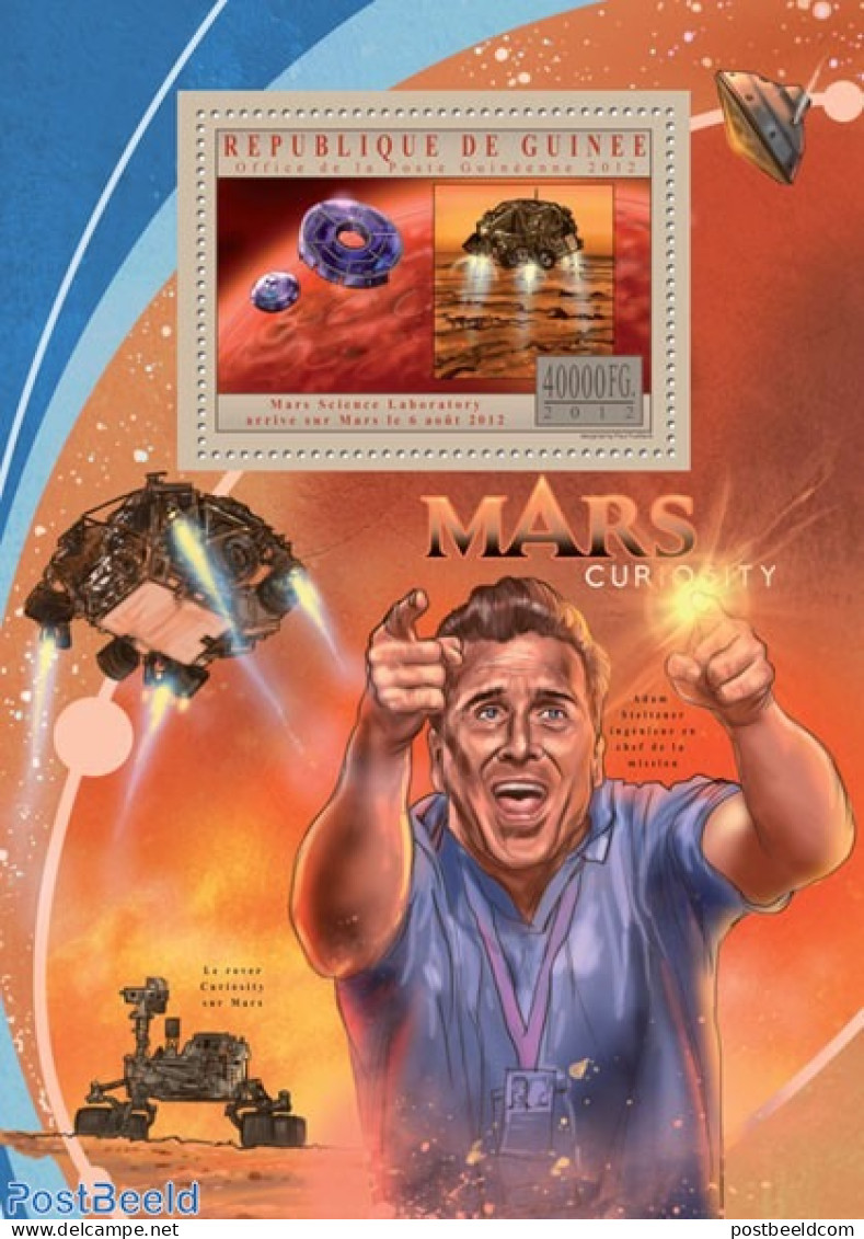 Guinea, Republic 2012 Mars Curiosity, Mint NH, Transport - Space Exploration - Other & Unclassified