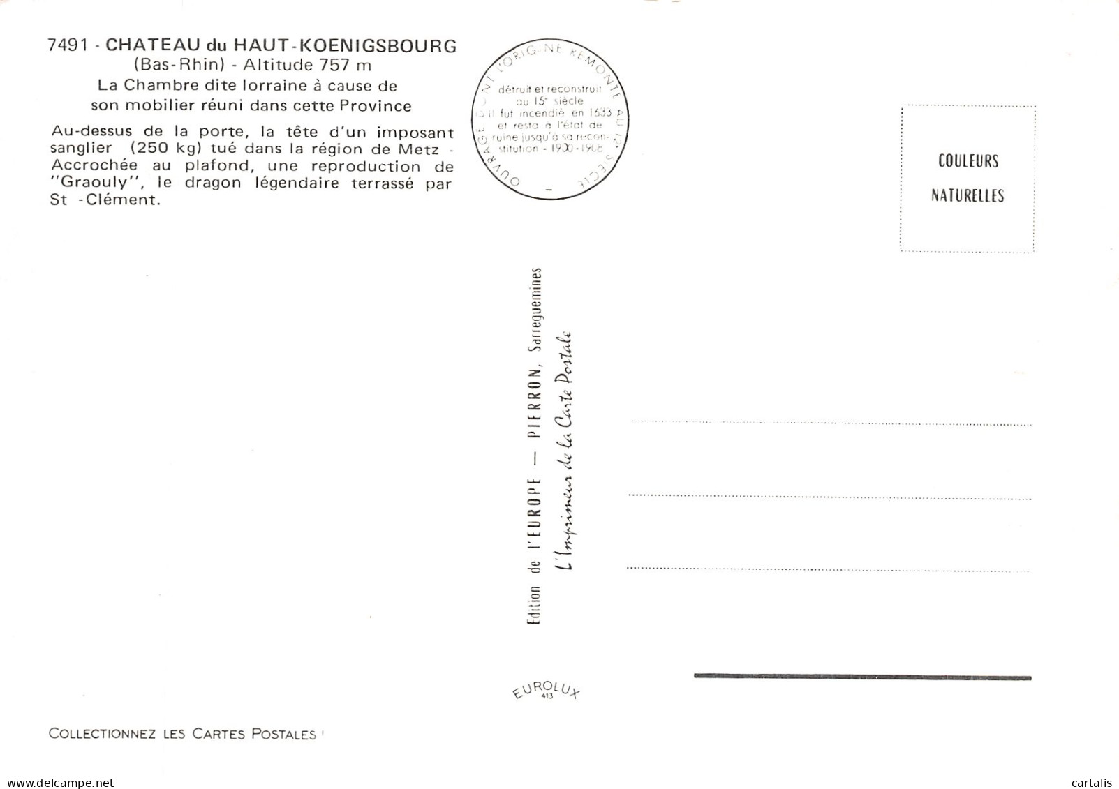 67-HAUT KOENIGSBOURG LE CHATEAU-N° 4424-C/0361 - Autres & Non Classés