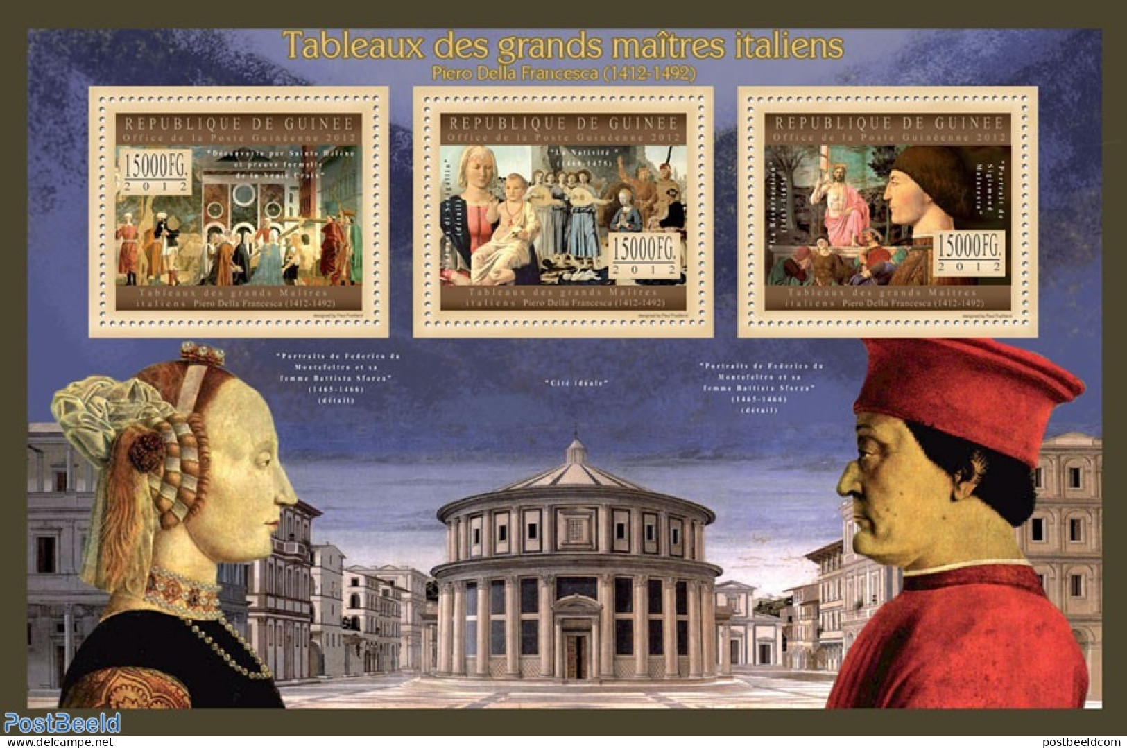 Guinea, Republic 2012 Great Italian Masters, Mint NH, Art - Paintings - Other & Unclassified