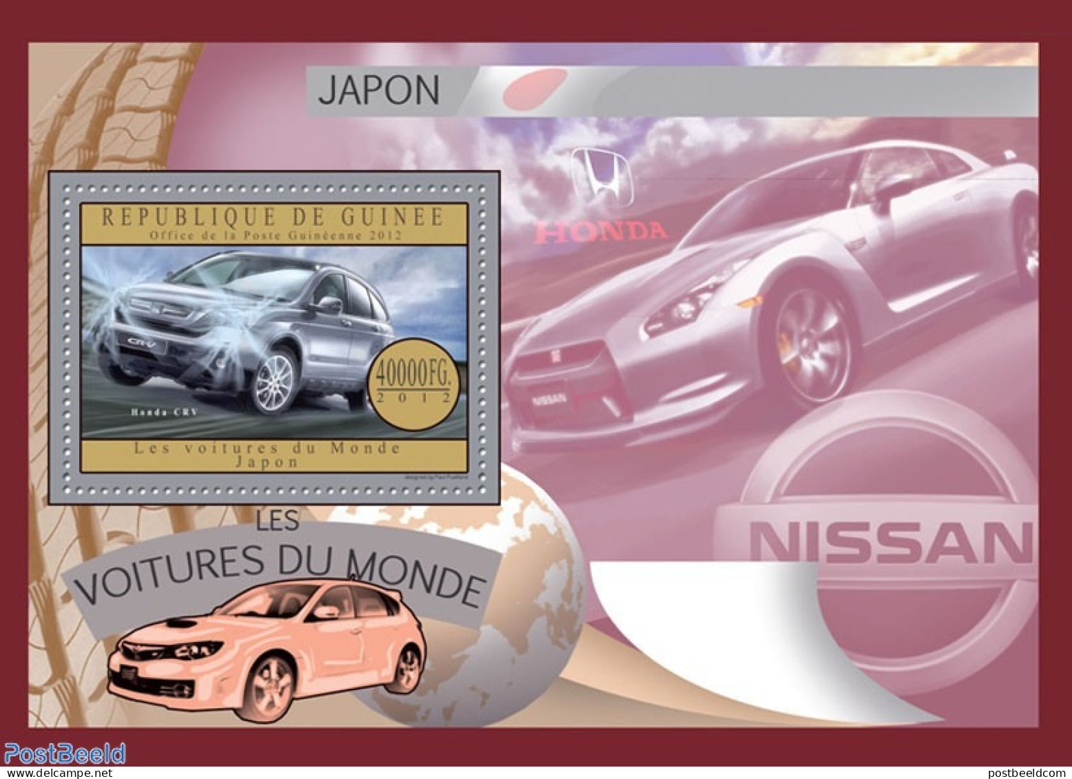 Guinea, Republic 2012 Japanese Cars, Mint NH, Transport - Automobiles - Coches