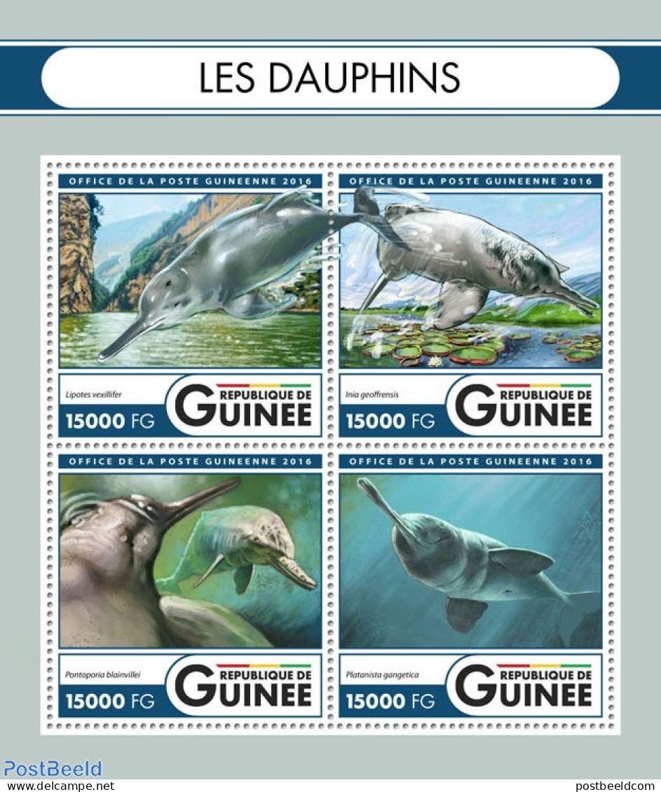 Guinea, Republic 2016 Dolphins, Mint NH, Nature - Sea Mammals - Altri & Non Classificati