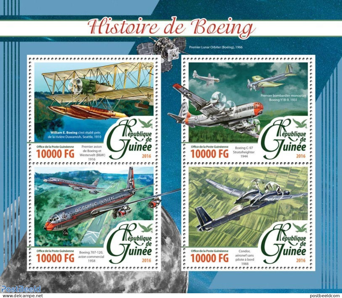 Guinea, Republic 2016 Boeing, Mint NH, Transport - Aircraft & Aviation - Flugzeuge