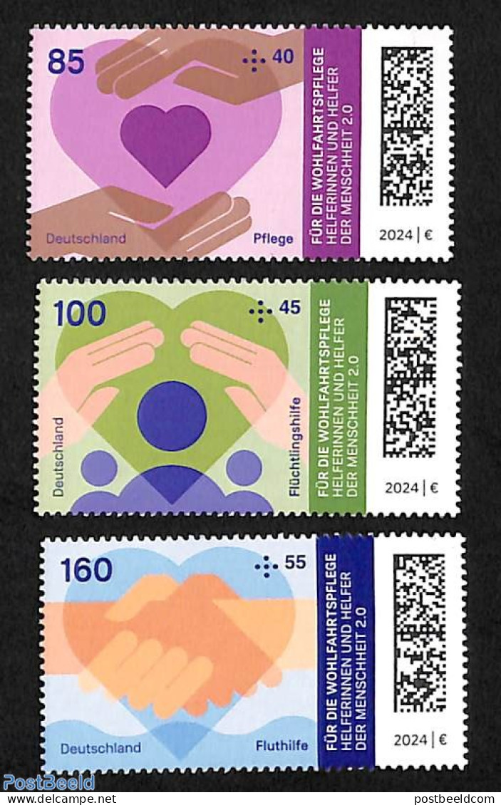 Germany, Federal Republic 2024 Welfare 3v, Mint NH - Nuevos