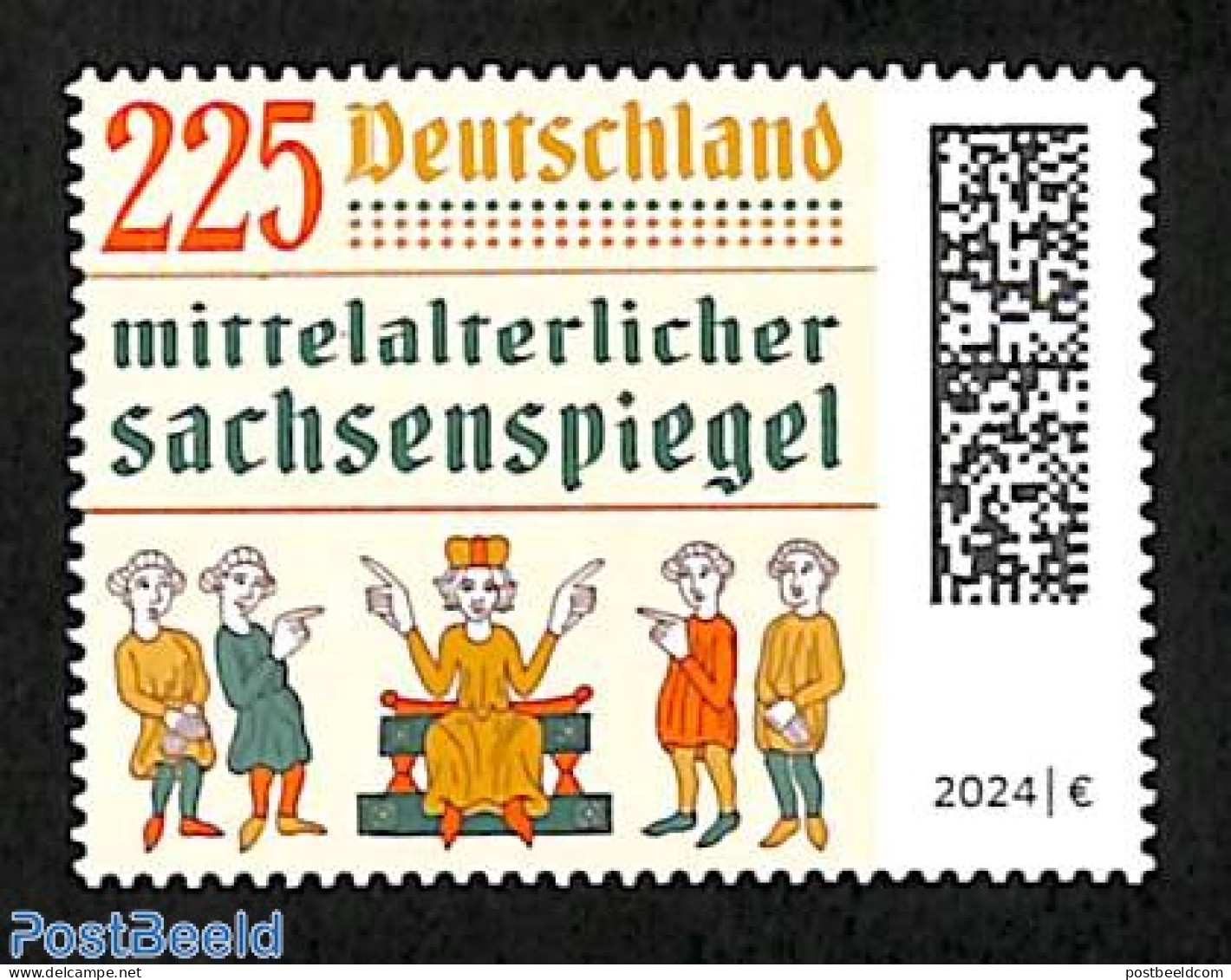 Germany, Federal Republic 2024 Mittelalterlicher Sachsenspiegel 1v, Mint NH - Ongebruikt
