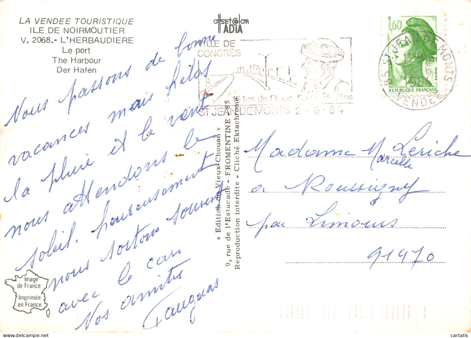 85-L HERBAUDIERE ILE DE NOIRMOUTIER-N° 4425-D/0009 - Autres & Non Classés