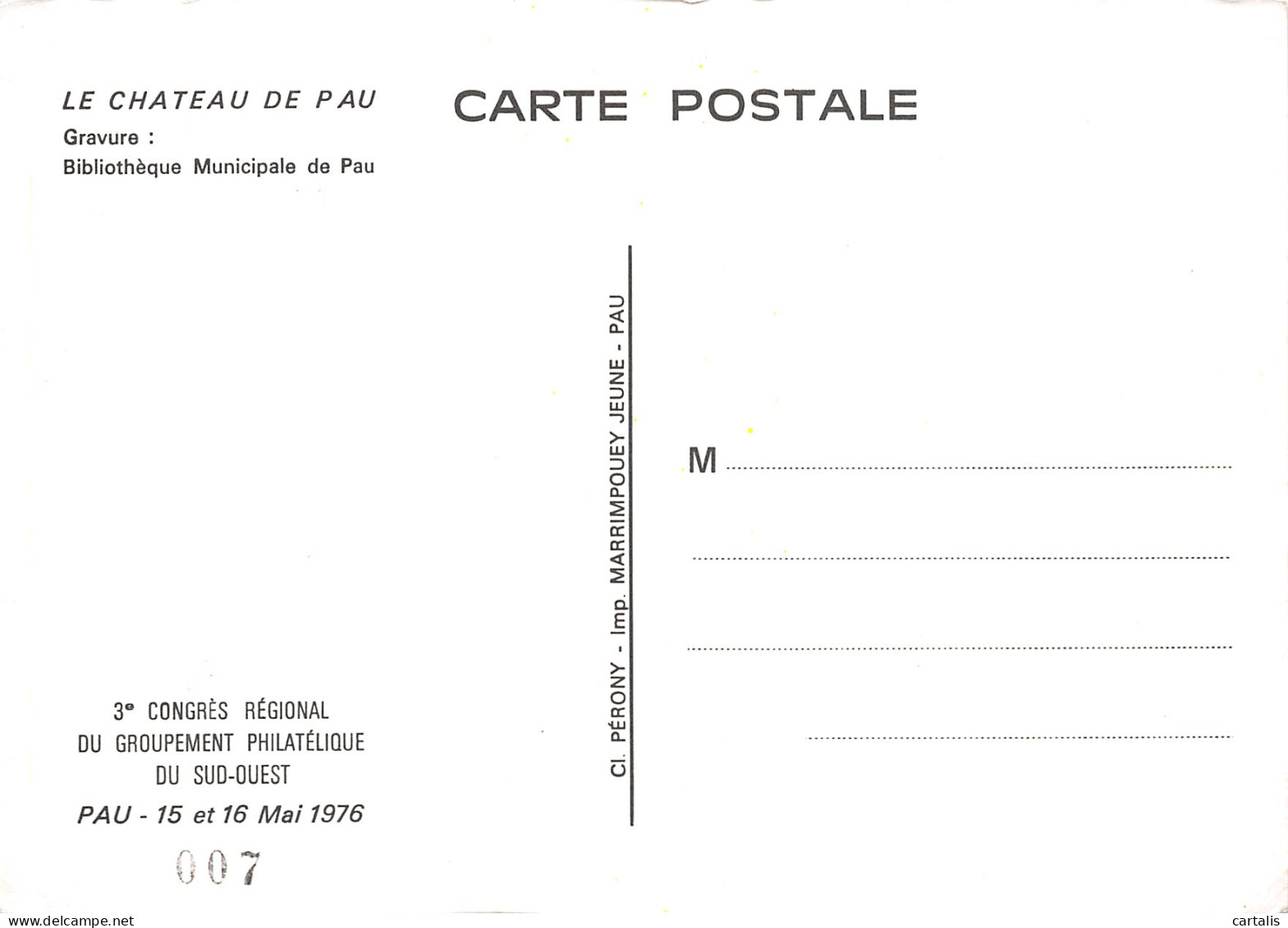 64-PAU LE CHATEAU-N° 4425-C/0373 - Pau