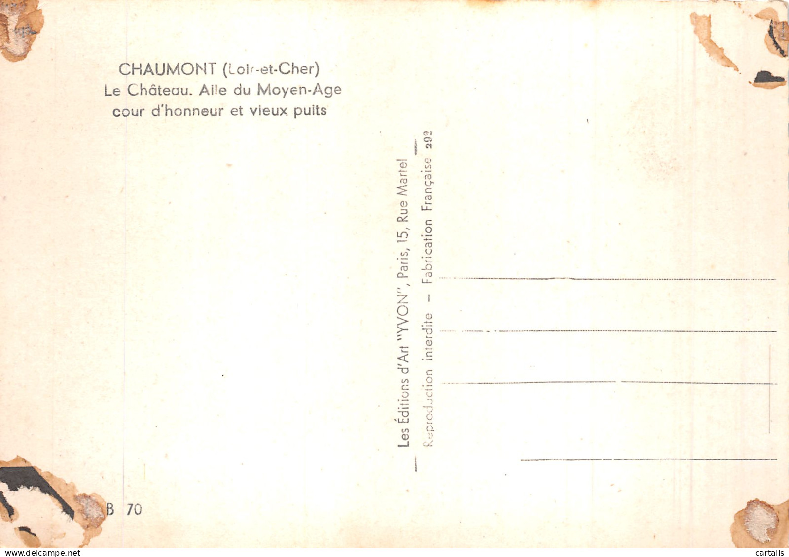 41-CHAUMONT LE CHATEAU-N° 4425-C/0337 - Sonstige & Ohne Zuordnung