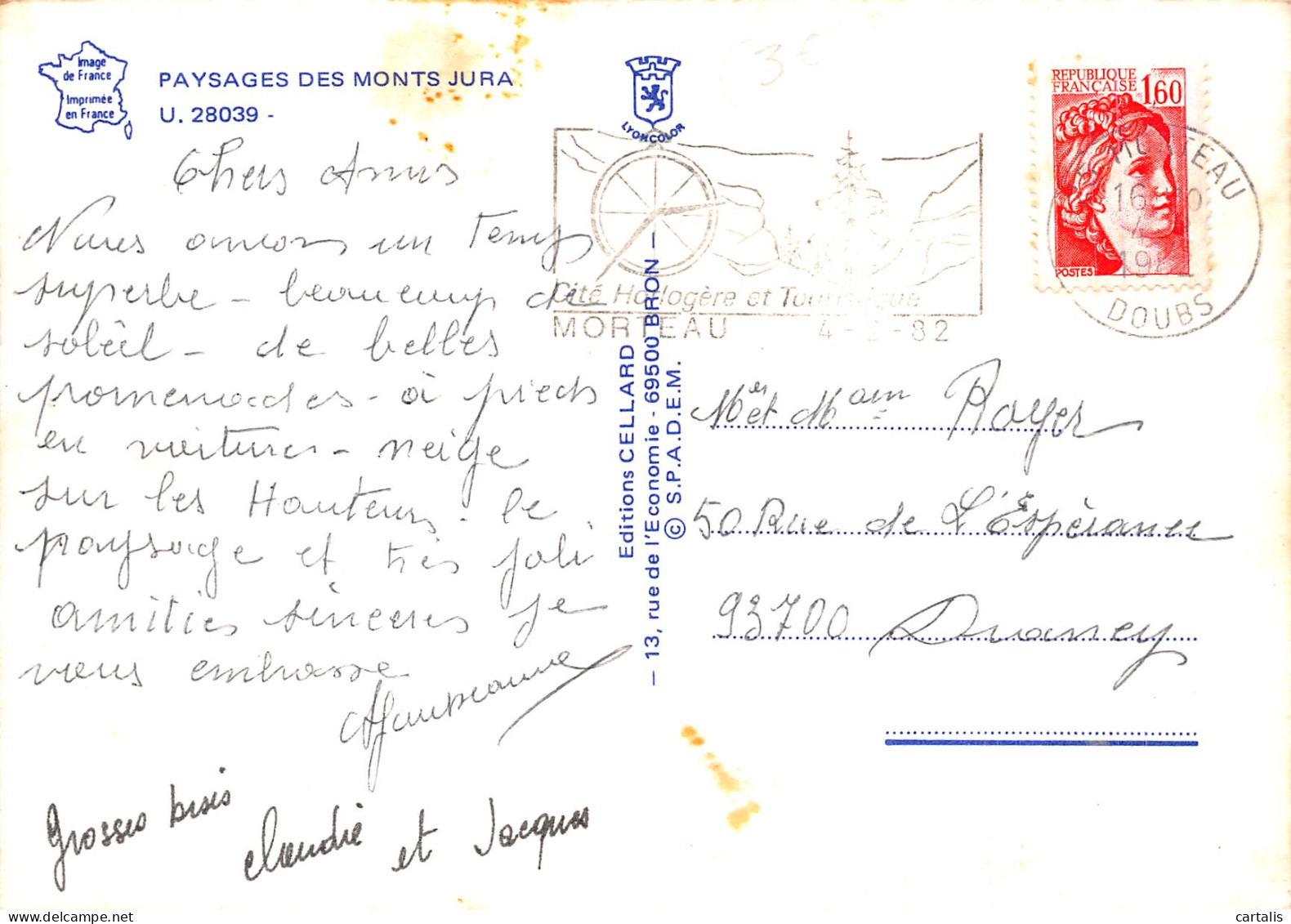 39-LES MONTS JURA-N° 4425-C/0221 - Other & Unclassified