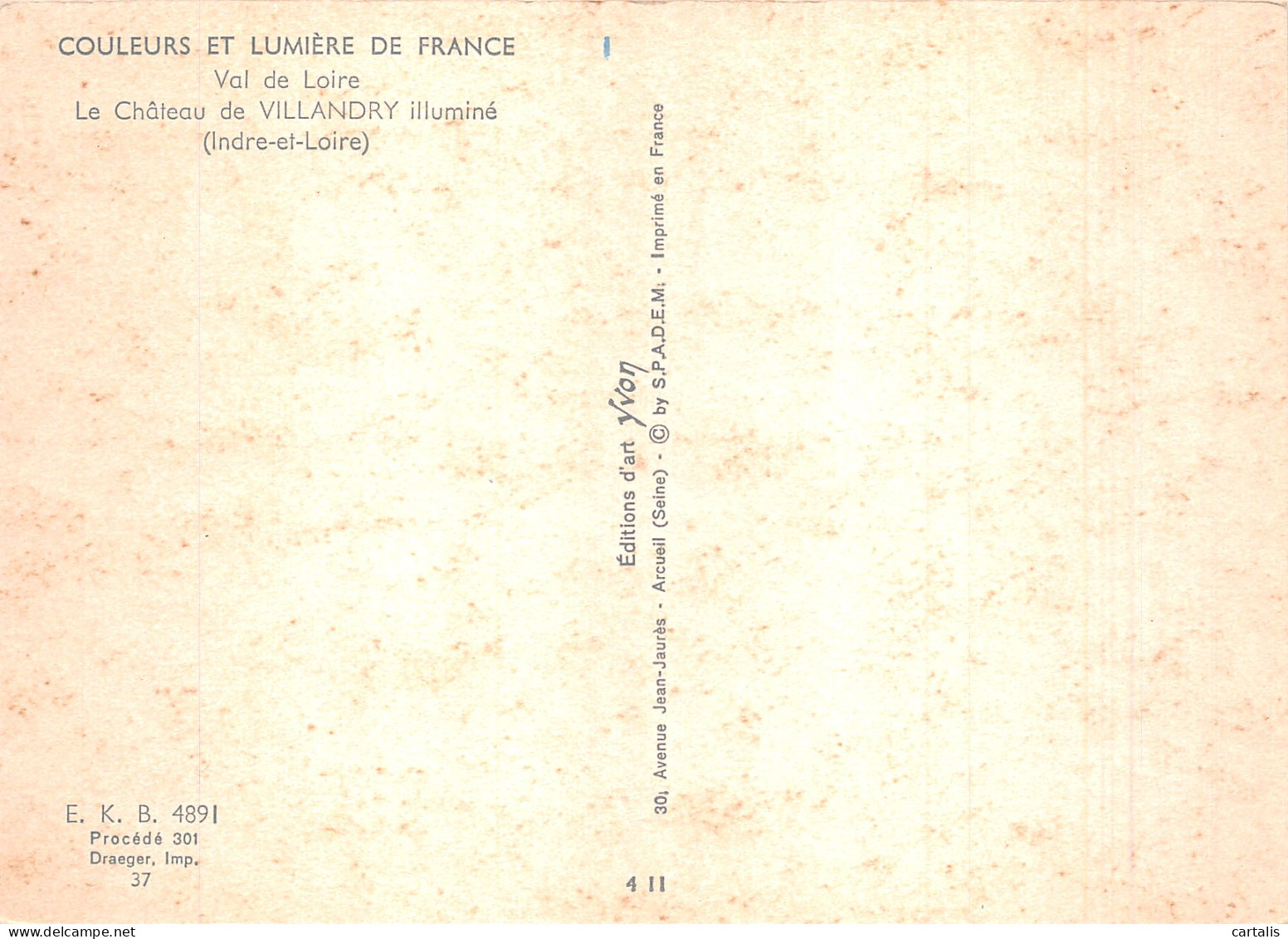 37-VILLANDRY LE CHATEAU-N° 4425-C/0183 - Autres & Non Classés