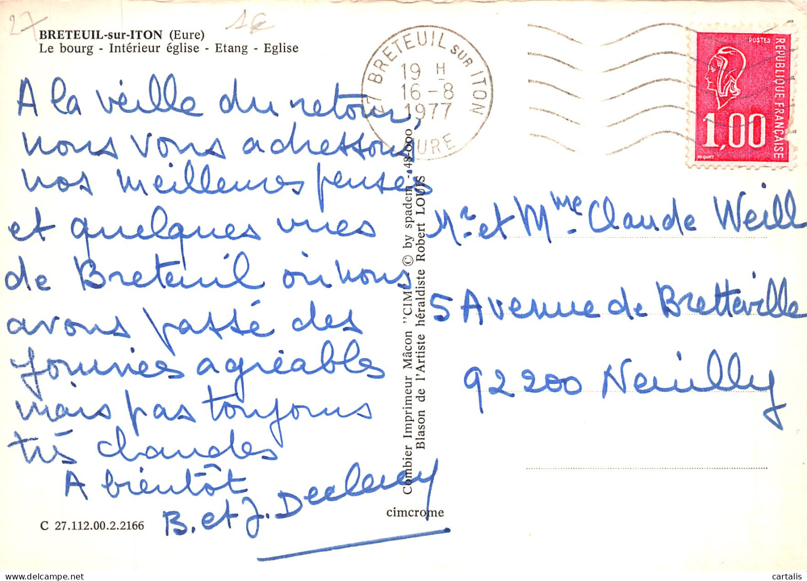 27-BRETEUIL SUR ITON-N° 4425-B/0359 - Other & Unclassified