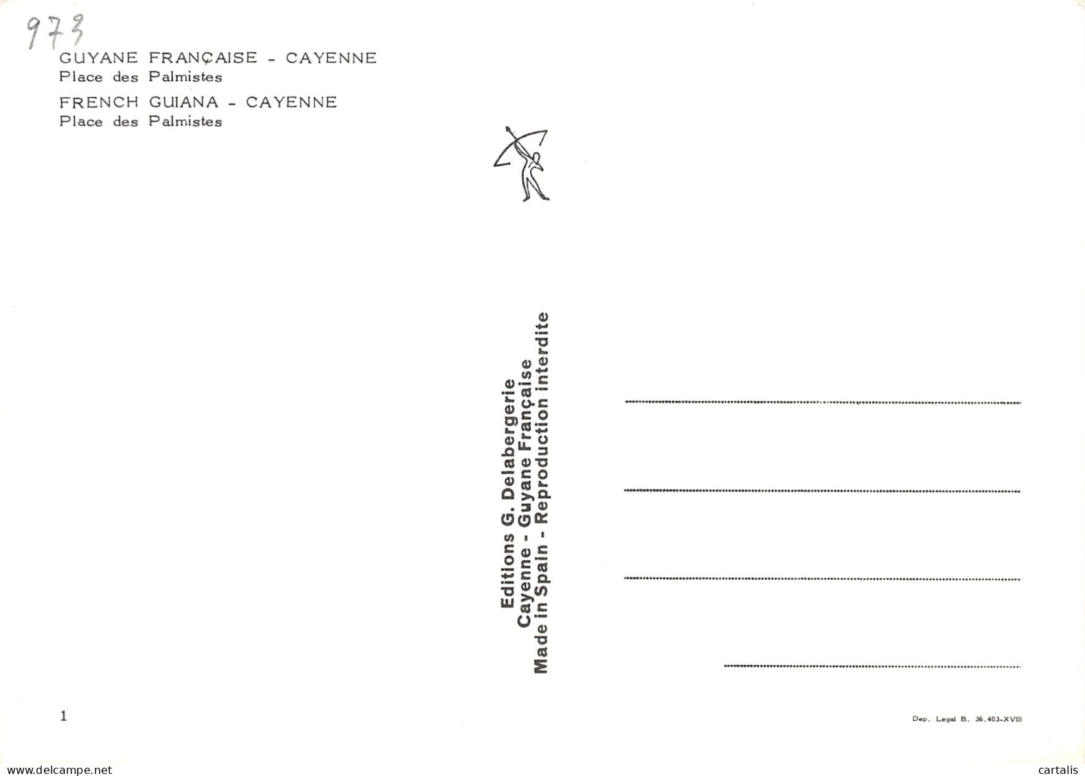 973-GUYANE FRANCAISE CAYENNE-N° 4426-B/0295 - Sonstige & Ohne Zuordnung