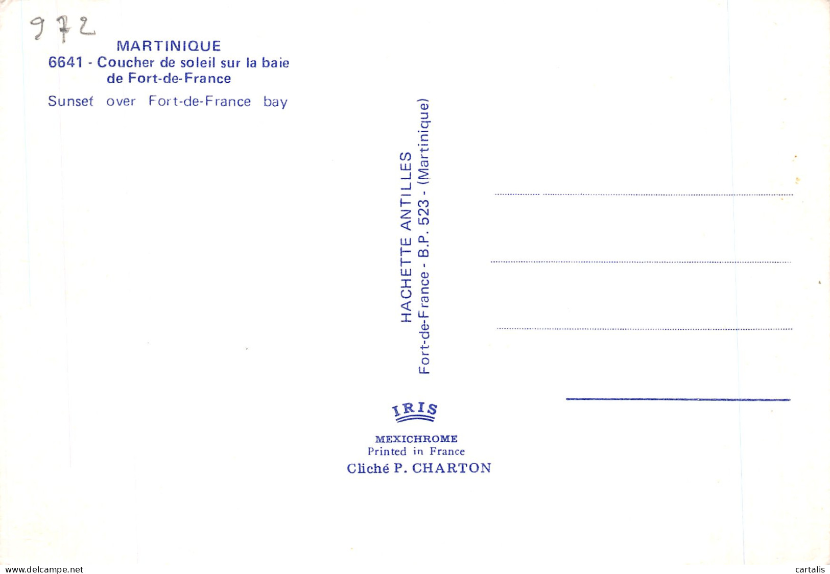 972-MARTINIQUE FORT DE FRANCE-N° 4426-B/0289 - Other & Unclassified