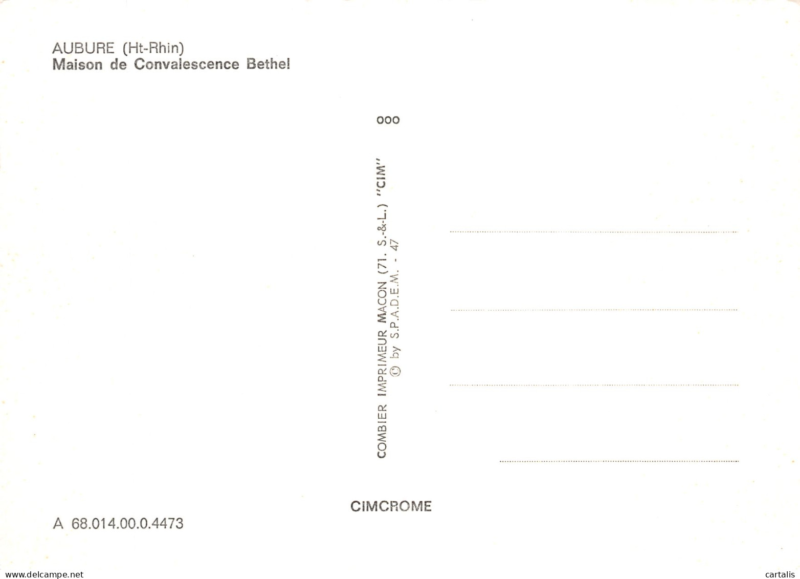 68-AUBURE-N° 4426-A/0165 - Other & Unclassified