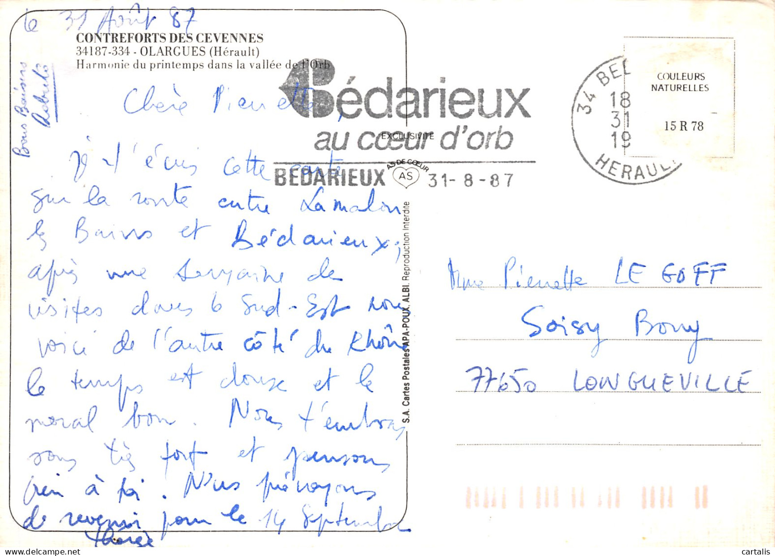 34-OLARGUES-N° 4426-D/0229 - Other & Unclassified
