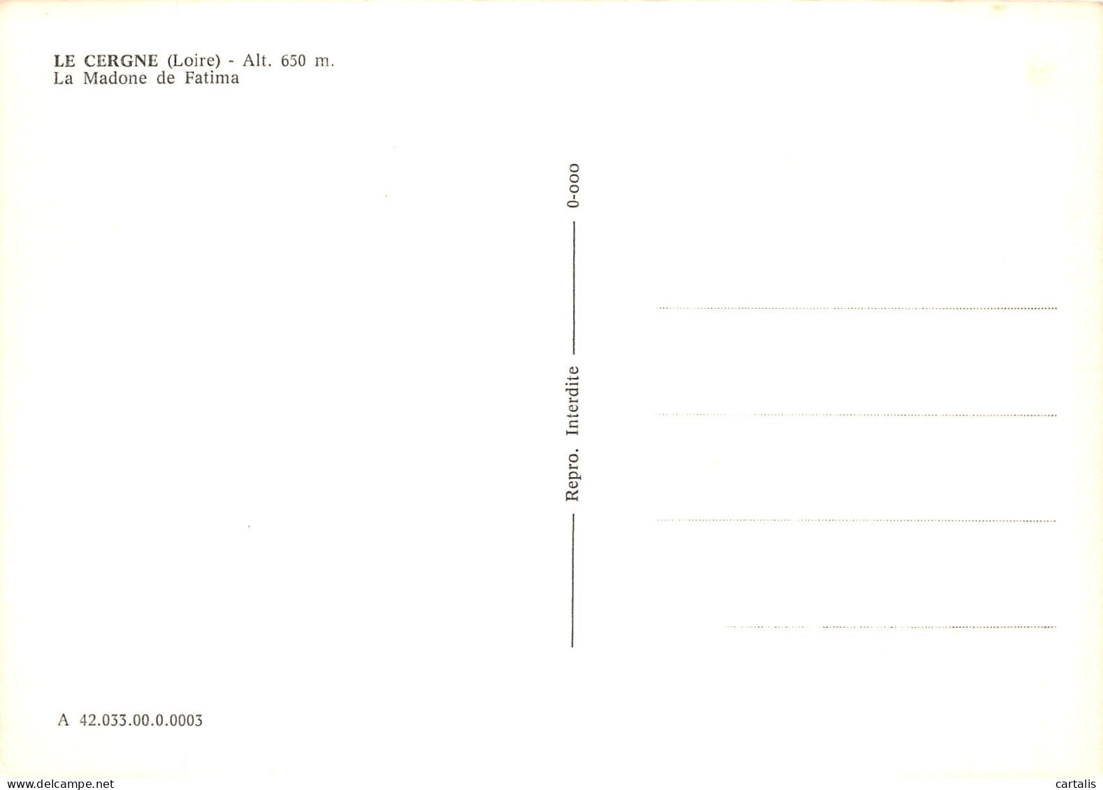 42-LE CERGNE-N° 4426-D/0185 - Other & Unclassified