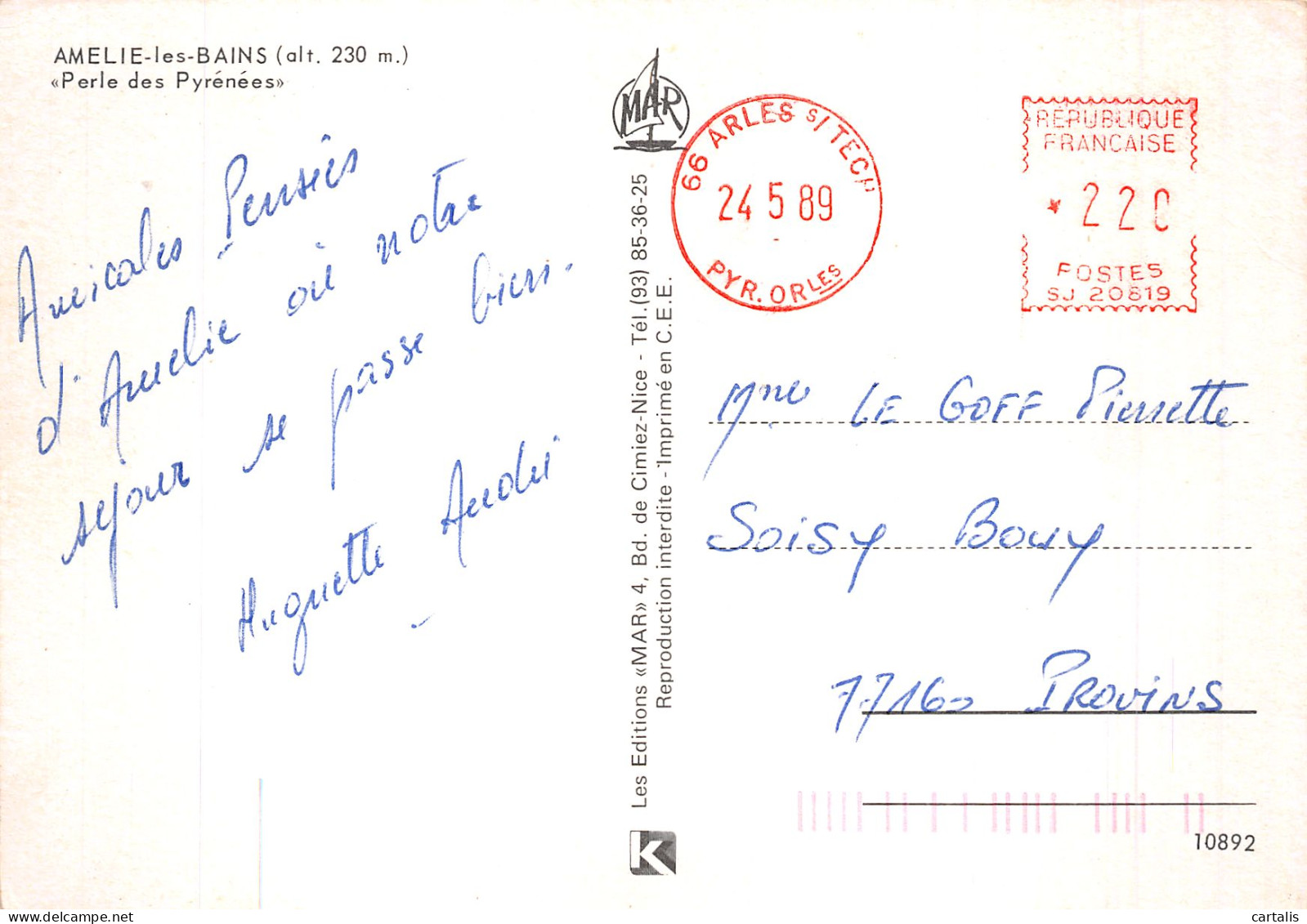 66-AMELIE LES BAINS-N° 4426-D/0171 - Other & Unclassified