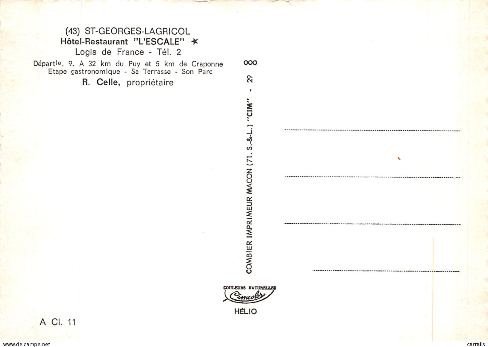 43-SAINT GEORGES LAGRICOL-N° 4426-D/0017 - Other & Unclassified